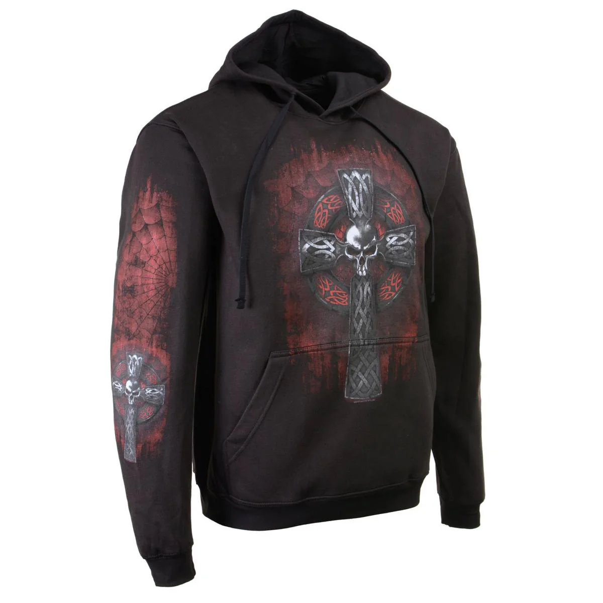 Milwaukee Leather MPMH118000 Men’s ‘Celtic Cross Pocket’ Black Hoodie - Image 11