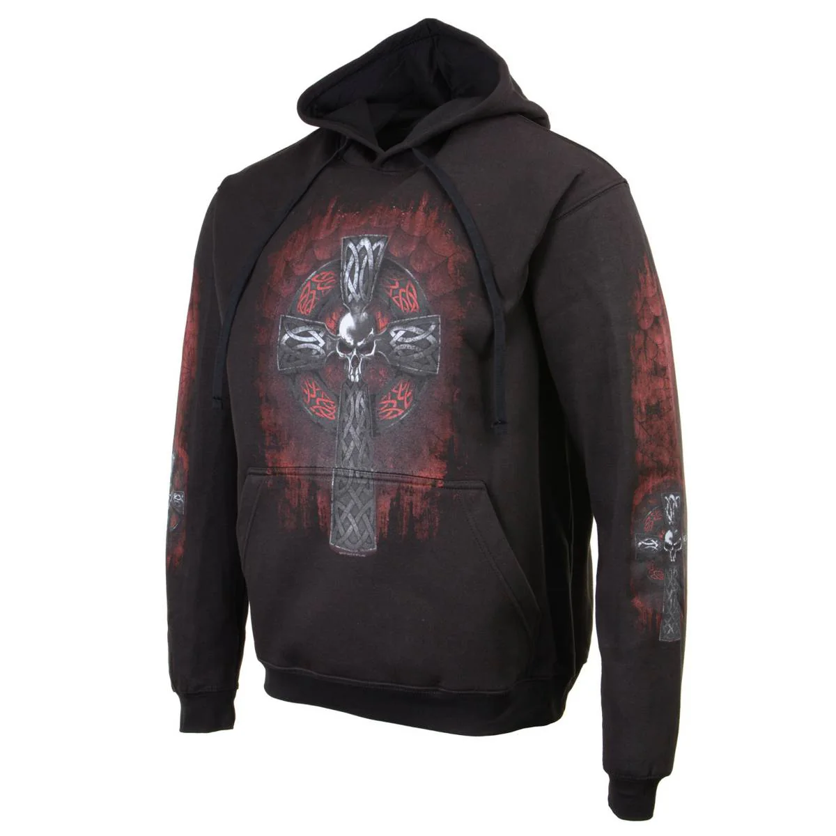 Milwaukee Leather MPMH118000 Men’s ‘Celtic Cross Pocket’ Black Hoodie - Image 43