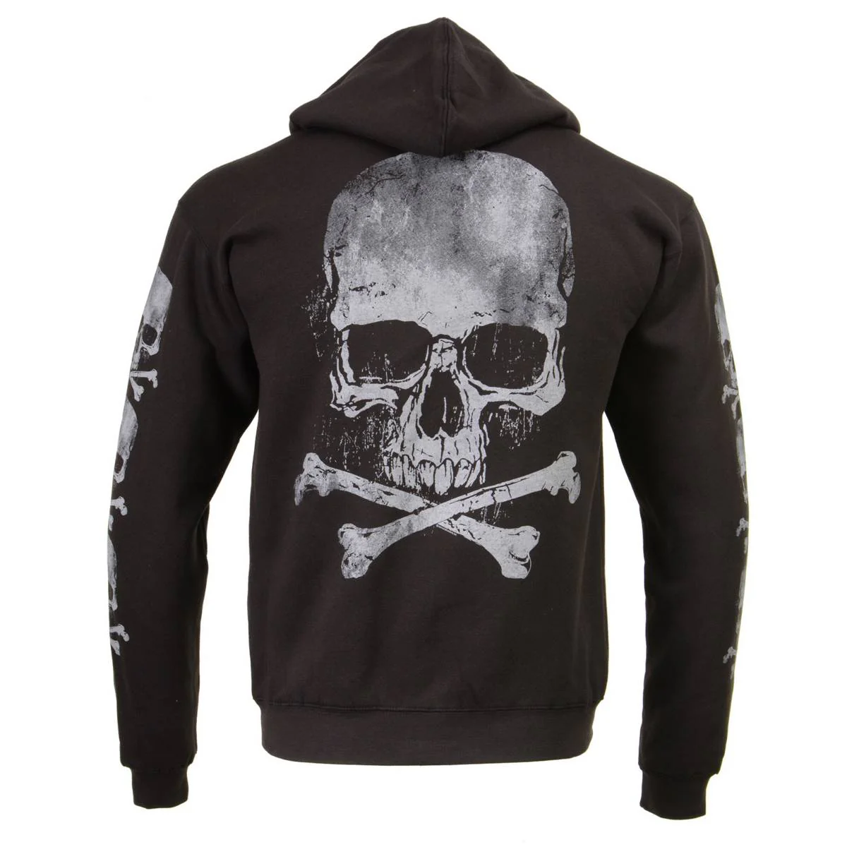Milwaukee Leather MPMH118003 Men’s ‘Skull and Crossbones’ Black Hoodie with Zipper Closure - Image 26