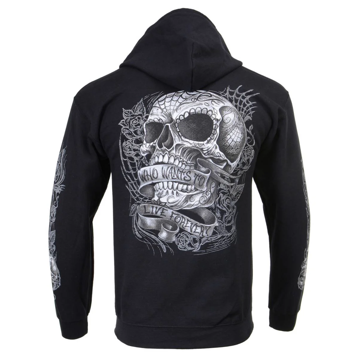 Milwaukee Leather MPMH118004 Men’s ‘Sweet Demise’ Black Hoodie with Zipper Closure - Image 28