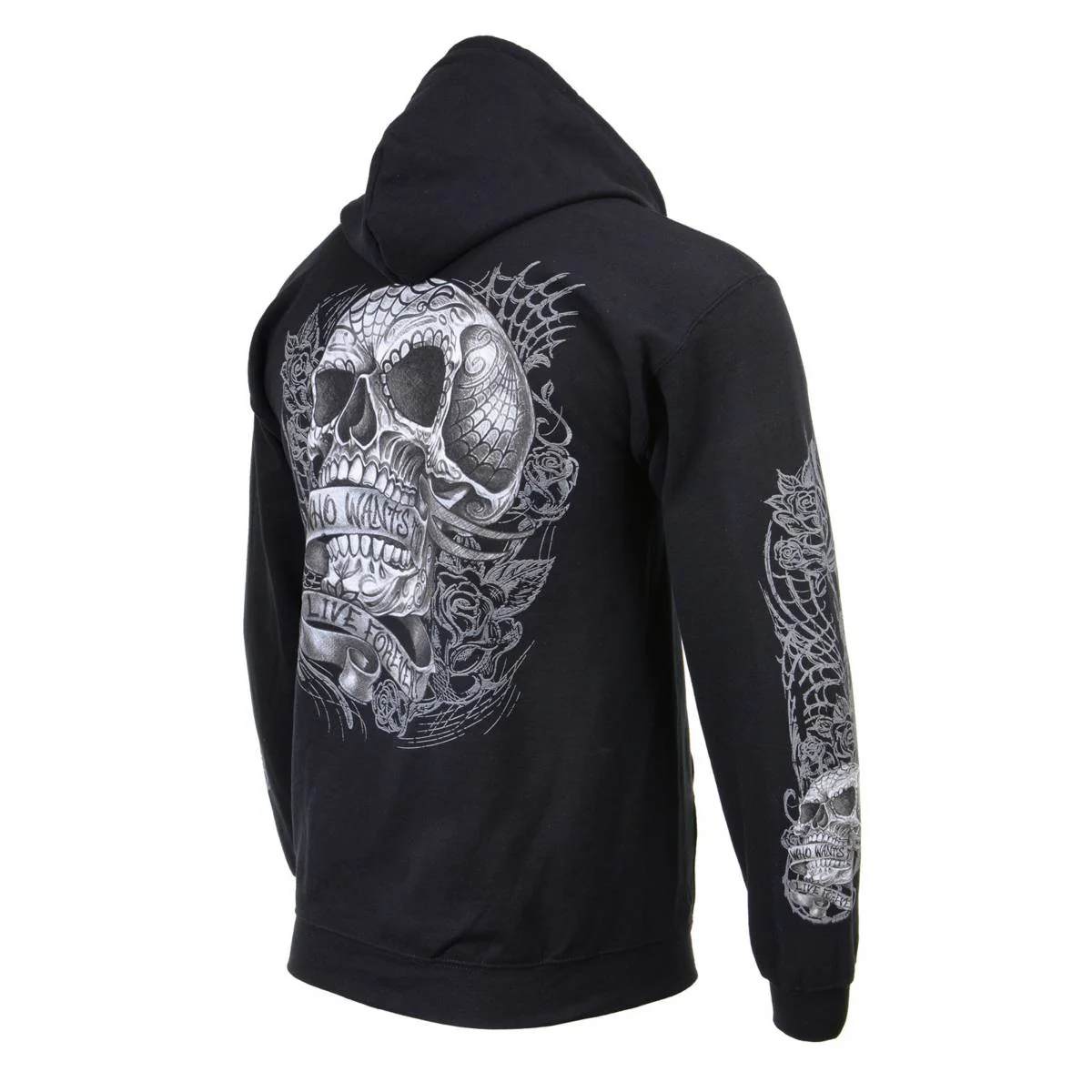 Milwaukee Leather MPMH118004 Men’s ‘Sweet Demise’ Black Hoodie with Zipper Closure - Image 31