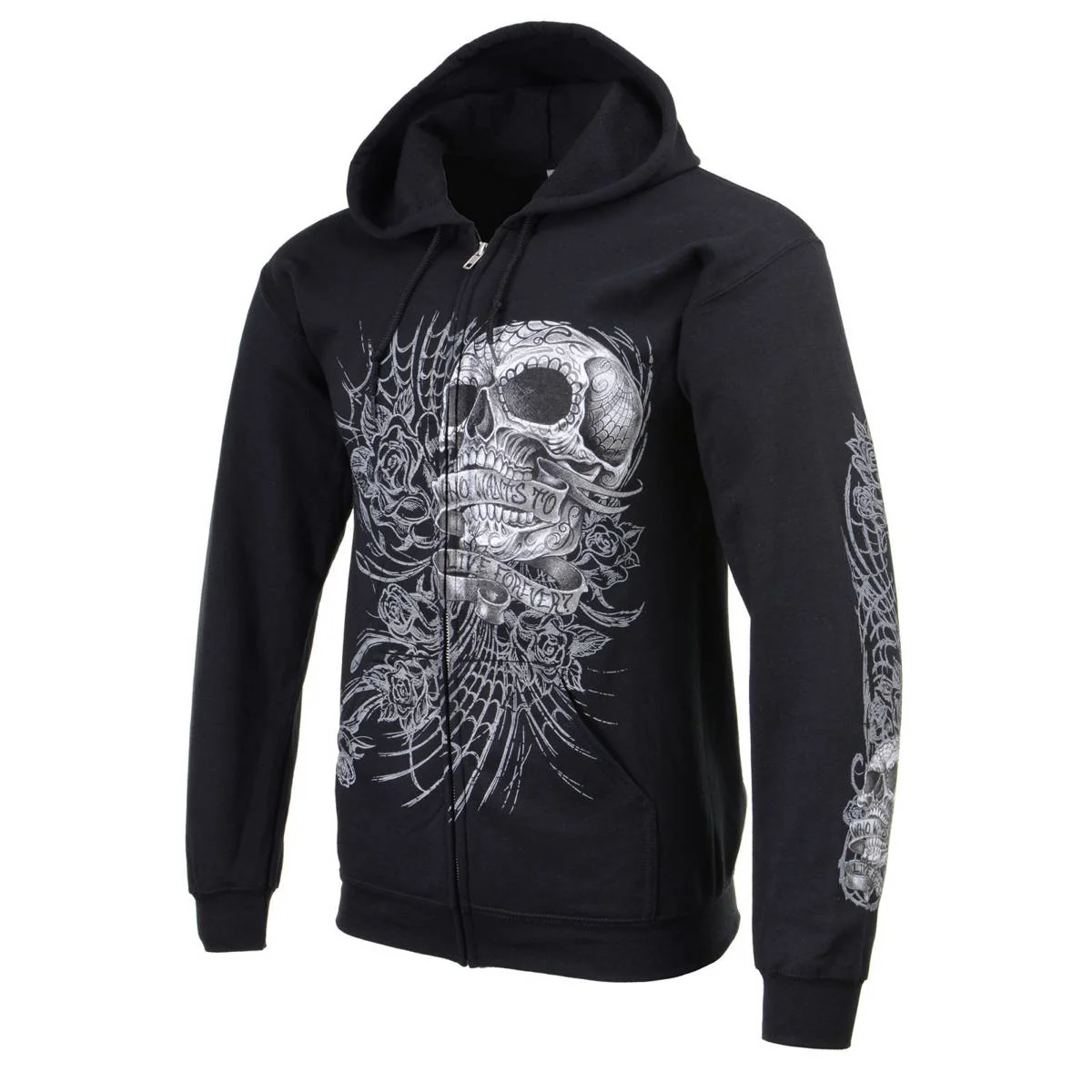Milwaukee Leather MPMH118004 Men’s ‘Sweet Demise’ Black Hoodie with Zipper Closure - Image 42