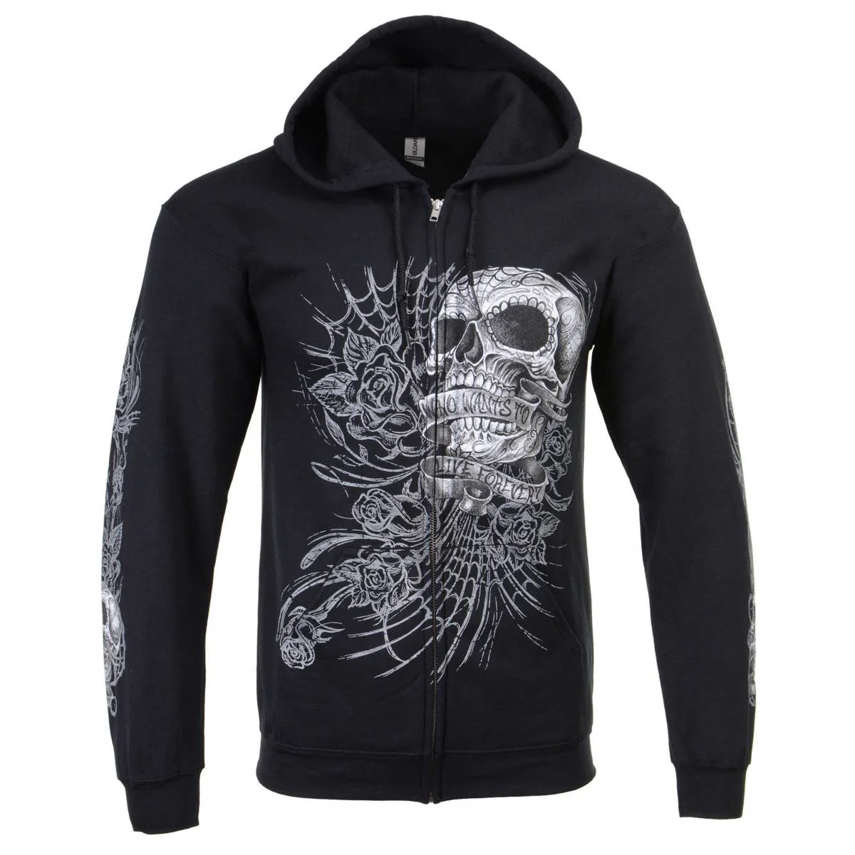 Milwaukee Leather MPMH118004 Men’s ‘Sweet Demise’ Black Hoodie with Zipper Closure - Image 52