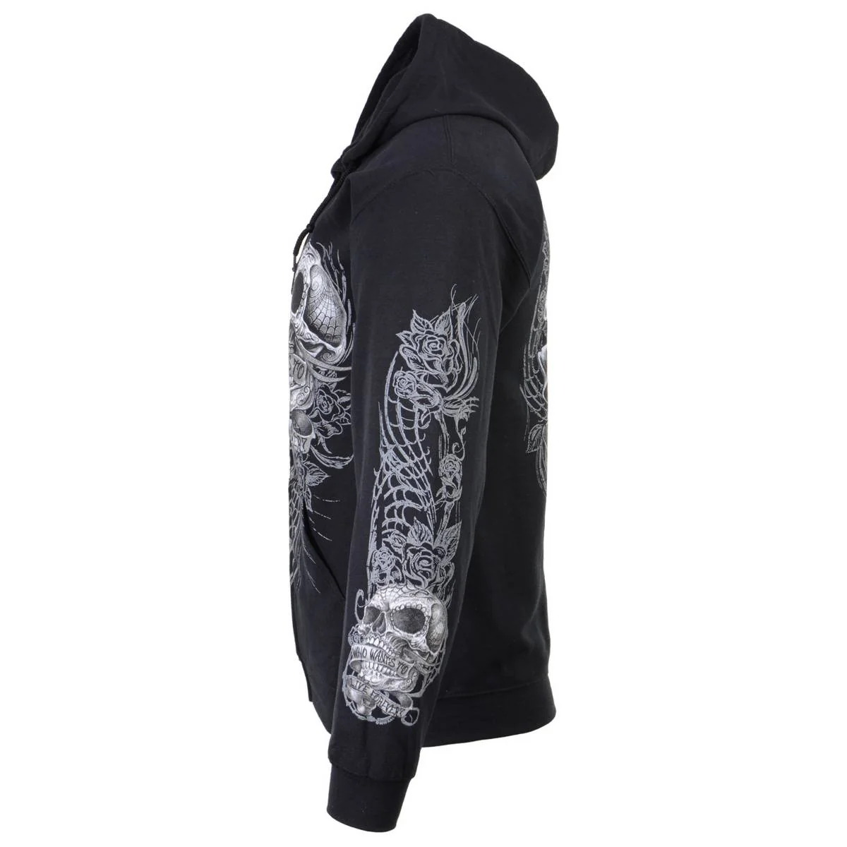 Milwaukee Leather MPMH118004 Men’s ‘Sweet Demise’ Black Hoodie with Zipper Closure - Image 57