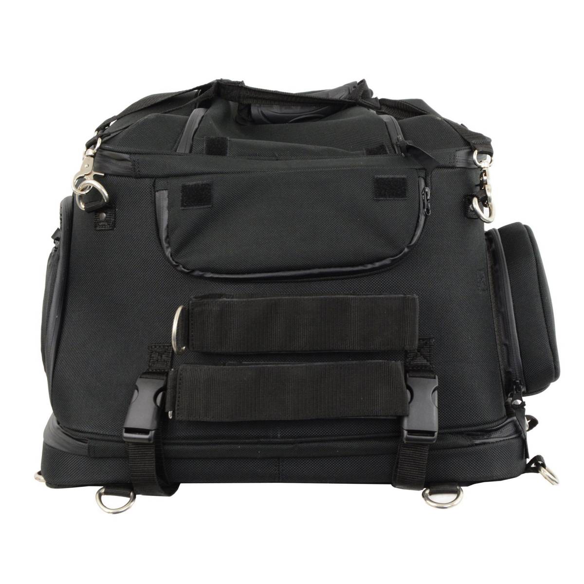 Milwaukee Performance MP8103 Large Black Heavy Duty Textile Motorcycle Pet Carrier Sissy Bar Bag - Image 5