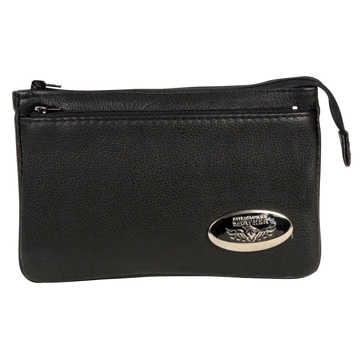 Milwaukee Leather MP8820 Women's Black Leather Shoulder Bag with Zipper Closure and Leather Strap - Image 6