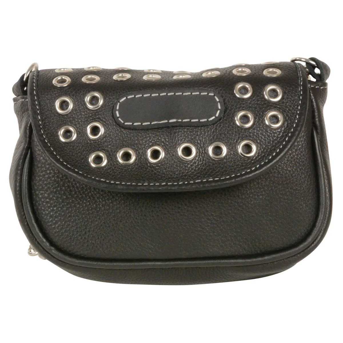 Milwaukee Leather MP8830 Ladies Black Leather Chain Strap Shoulder Bag - Image 5