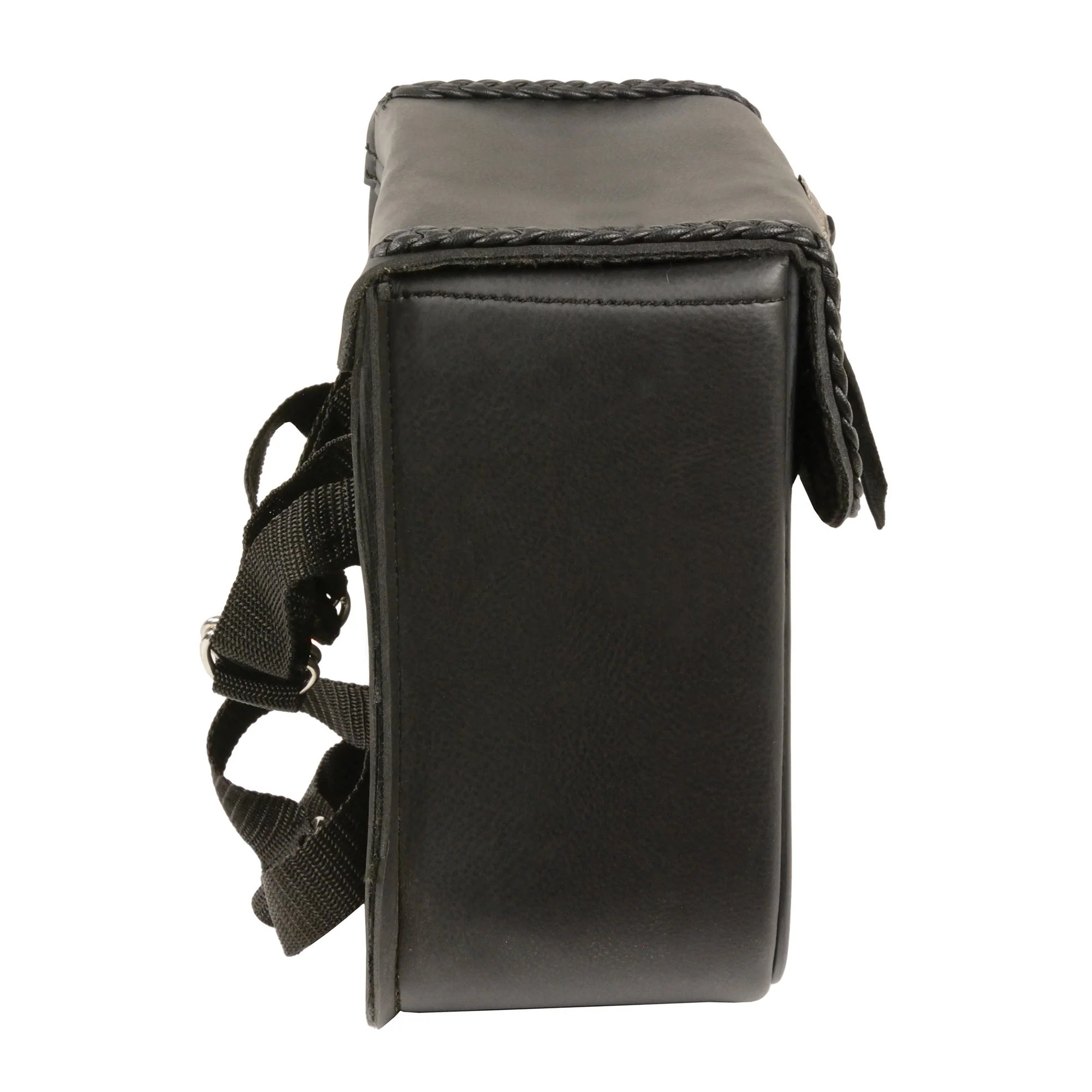 Milwaukee Leather SH590 Black Small PVC Motorcycle Braided Sissy Bar Bag - Image 2