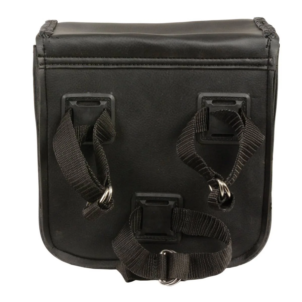 Milwaukee Leather SH590 Black Small PVC Motorcycle Braided Sissy Bar Bag - Image 4