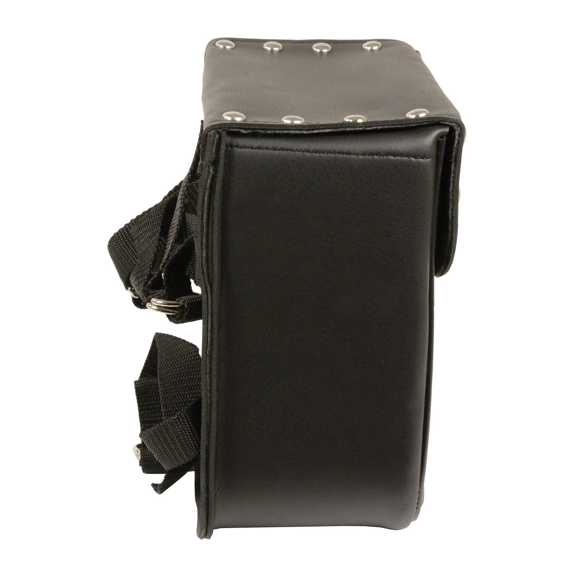 Milwaukee Leather SH59001 Small Black PVC Studded Sissy Bar Motorcycle Bag - Image 3
