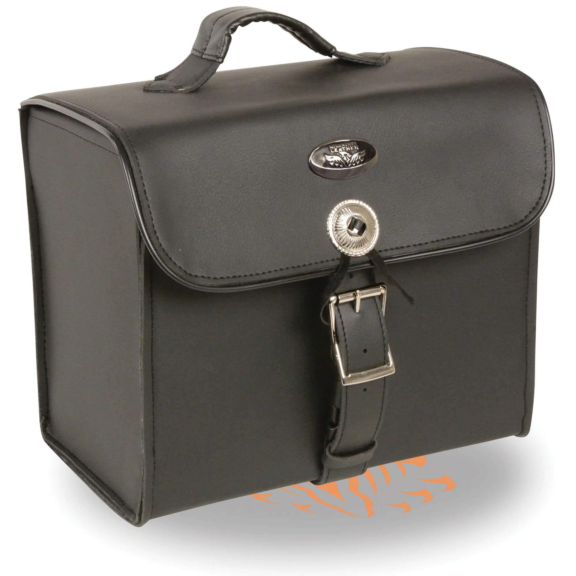 Milwaukee Leather SH618 Medium Black PVC Sissy Bar Motorcycle Bag - Image 2
