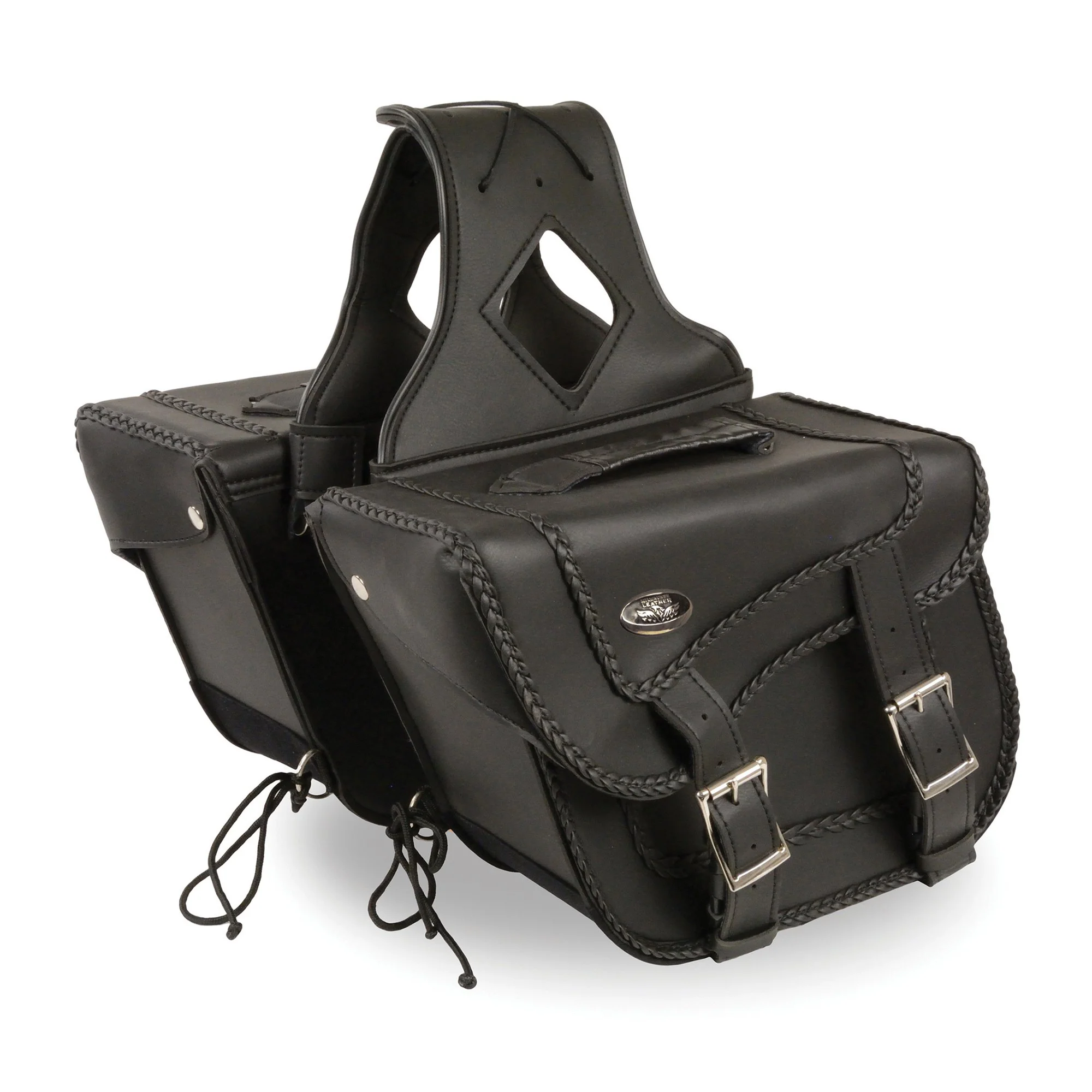 Milwaukee Performance SH663ZB Black PVC Medium Braided Zip-Off Throw Over Saddlebags - Image 3