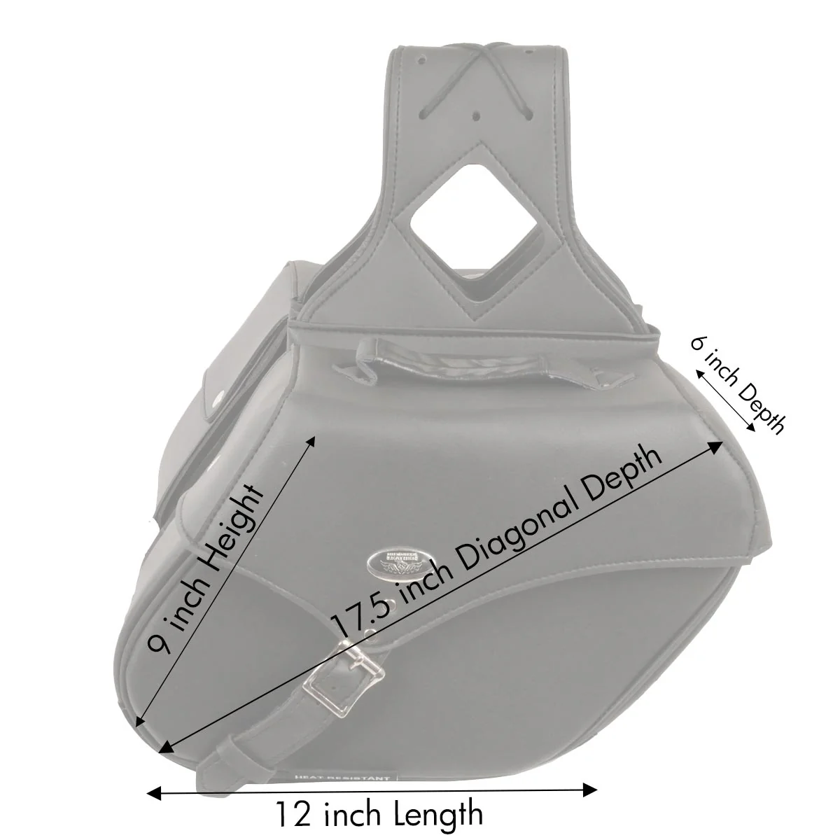 Milwaukee Performance SH66801ZB Medium Zip-Off Single Strap PVC Throw Over Saddlebags - Image 3
