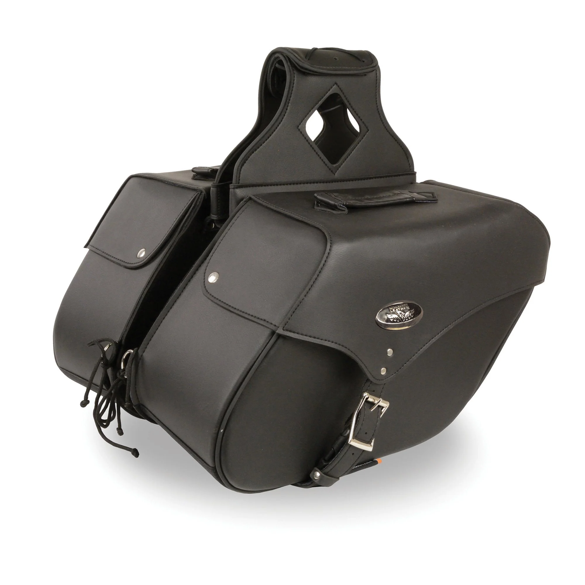 Milwaukee Performance SH668ZB Black Large Zip-Off Single Strap PVC Throw Over Saddlebags - Image 2