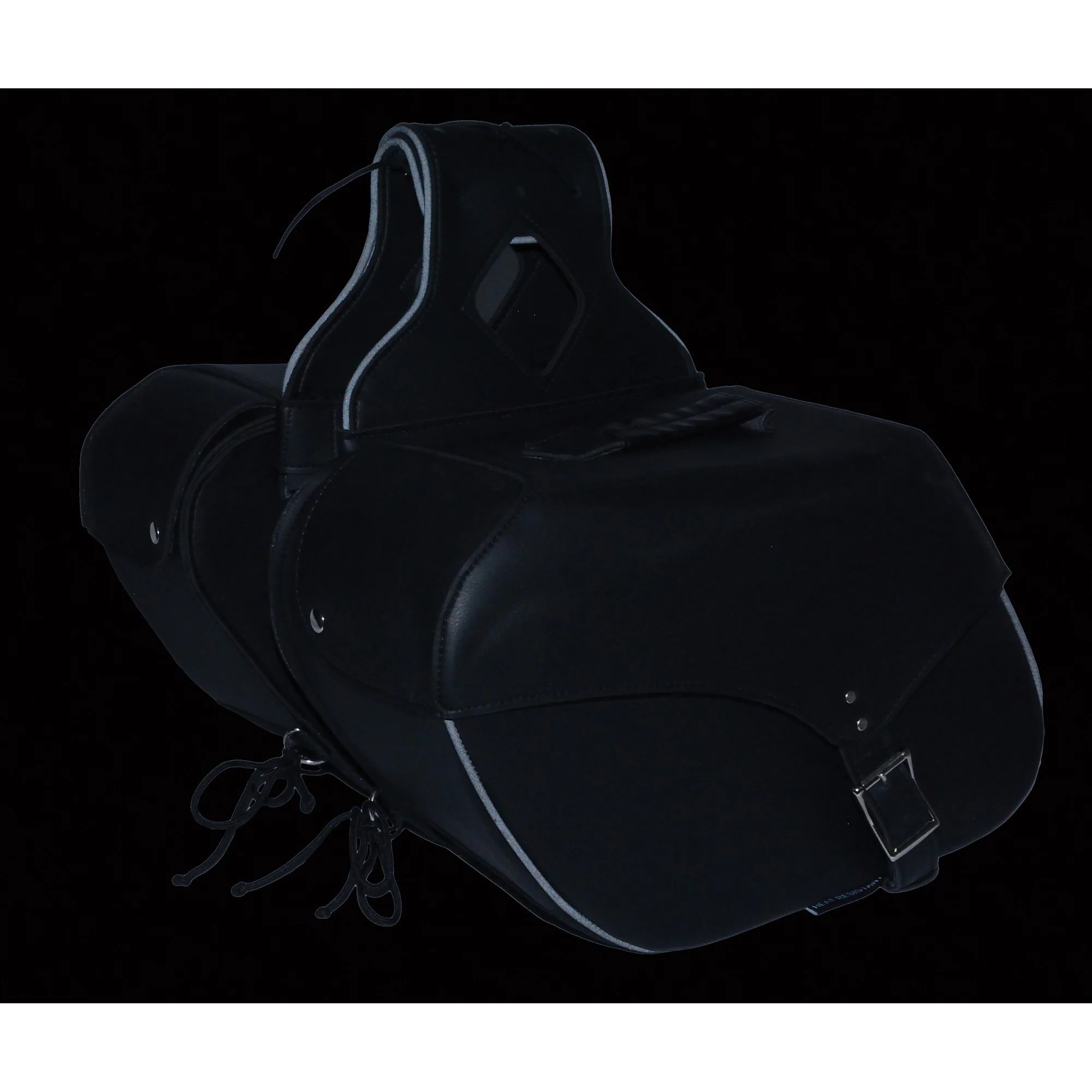 Milwaukee Performance SH668ZB Black Large Zip-Off Single Strap PVC Throw Over Saddlebags - Image 4