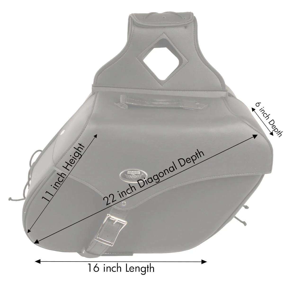 Milwaukee Performance SH668ZB Black Large Zip-Off Single Strap PVC Throw Over Saddlebags - Image 5