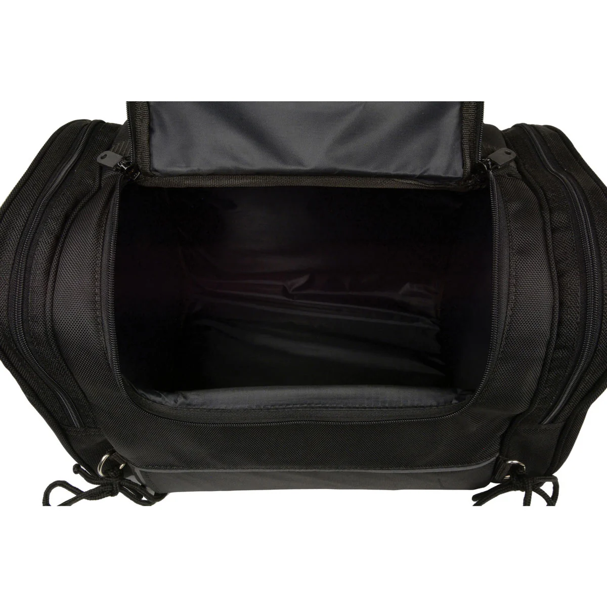Milwaukee Performance SH684 Medium Black Textile Motorcycle Sissy Bar Bag with Reflective Piping - Image 6