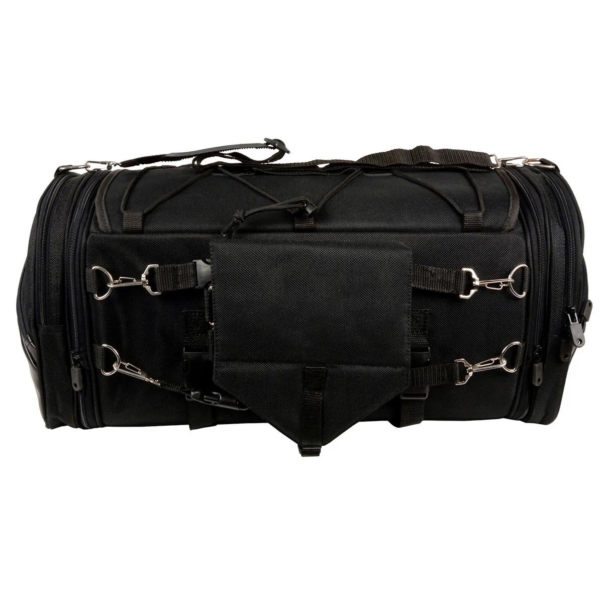Milwaukee Leather SH694 Large Black Textile and PVC Duffel Style Motorcycle Rack Bag - Image 4