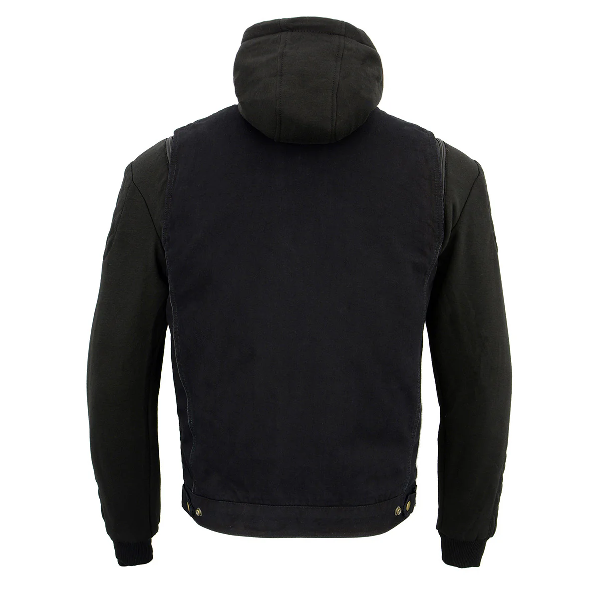 Milwaukee Leather MDM3020 Men's Black Denim '5-in-1' Club Style Vest with Removable Hoodie - Image 10