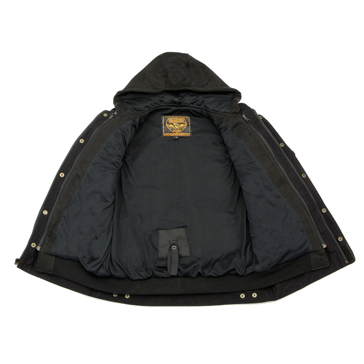 Milwaukee Leather MDM3020 Men's Black Denim '5-in-1' Club Style Vest with Removable Hoodie - Image 9