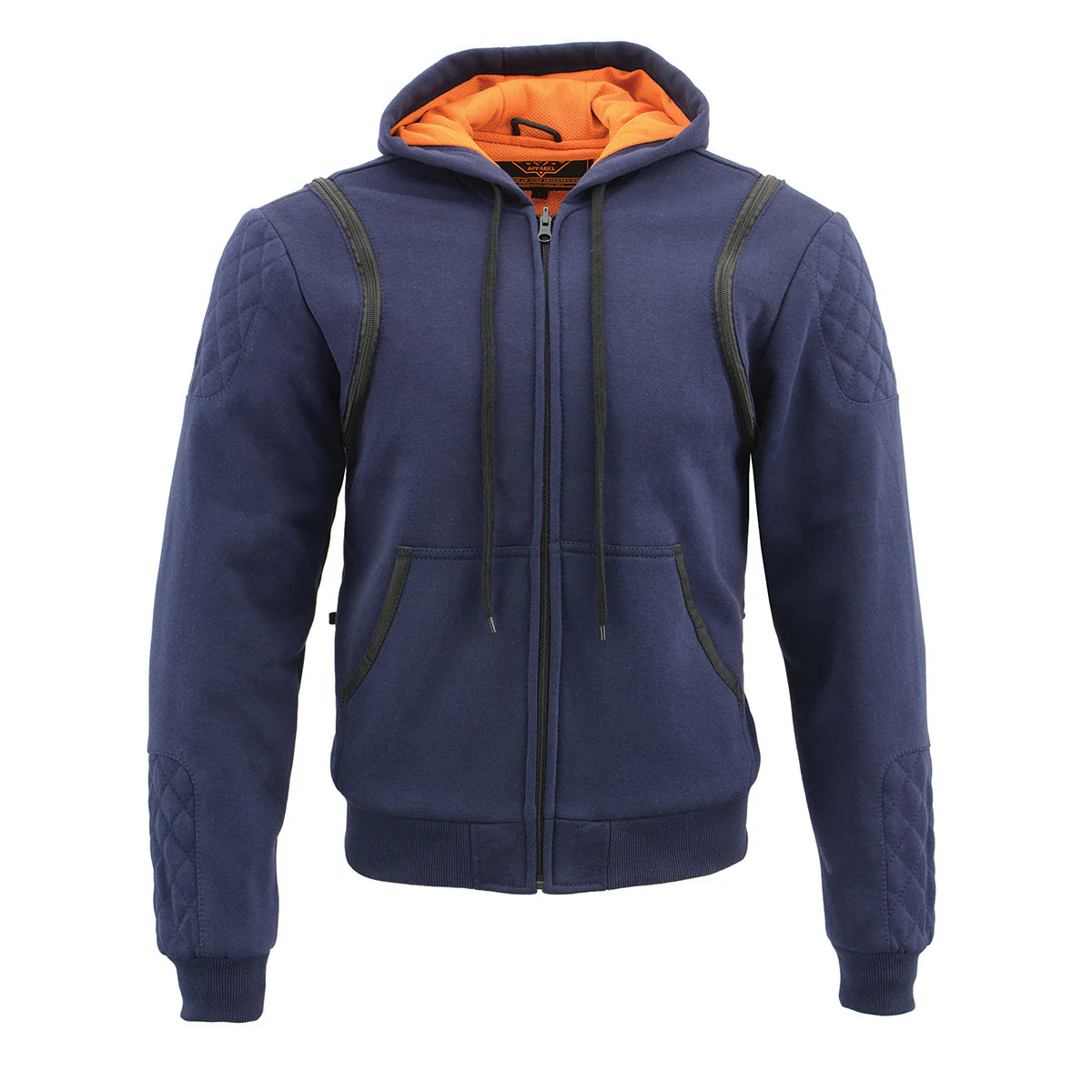 Milwaukee Leather MDM3020 Men's Blue Denim '5-in-1' Club Style Vest with Removable Hoodie - Image 9