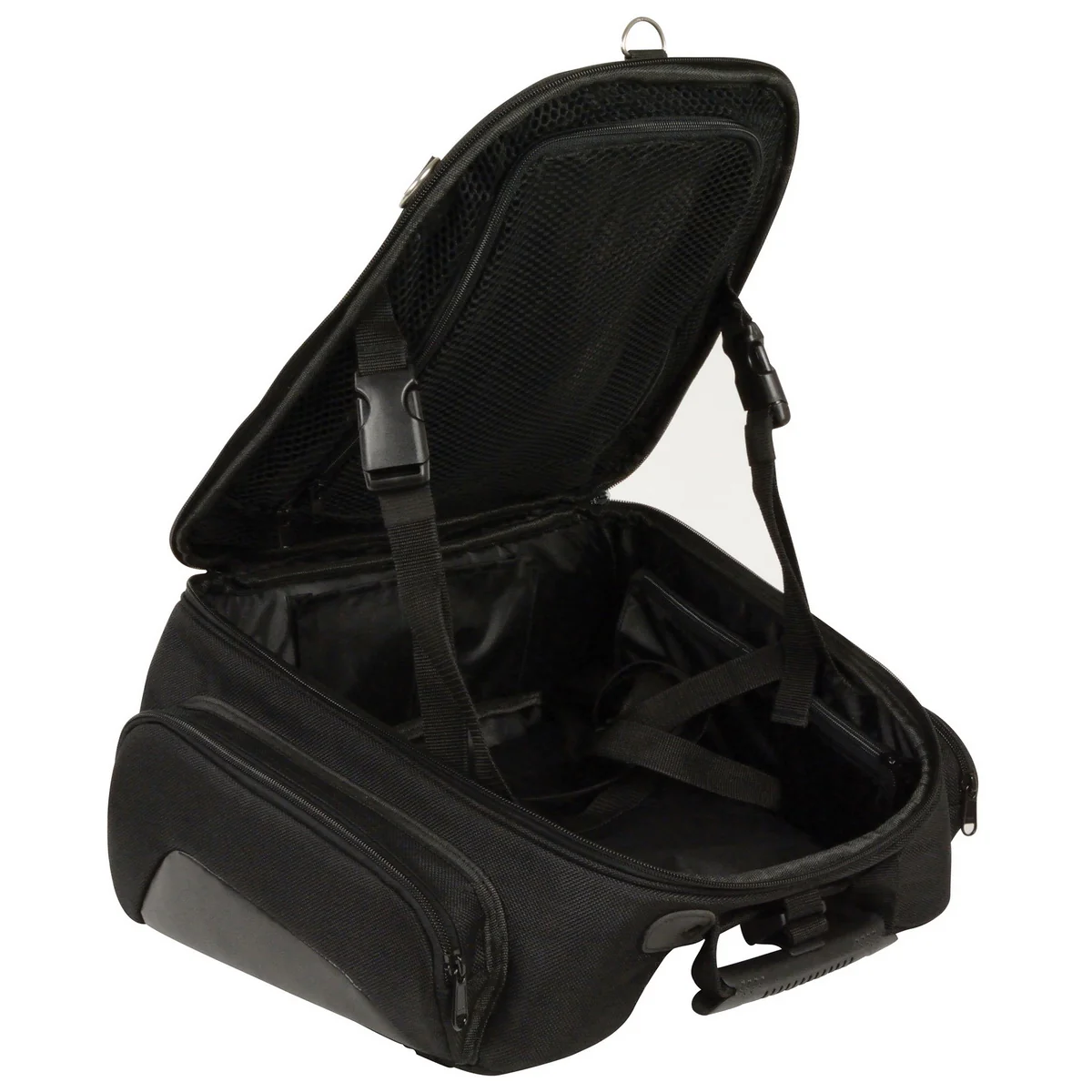 Milwaukee Leather MP8105 Large Black Textile Motorcycle Back Rack Sissy Bar Bag with 4 Outer Pockets - Image 3