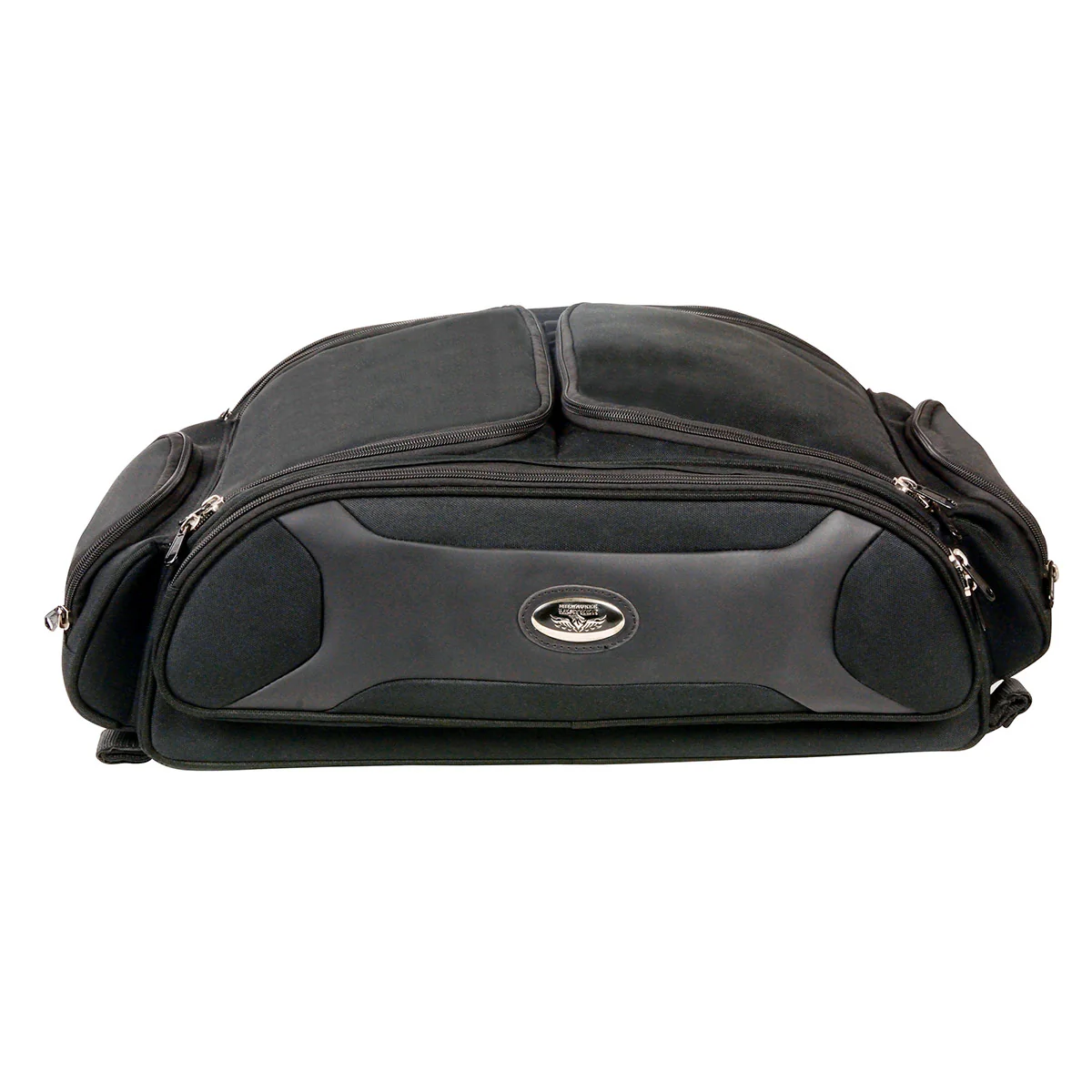 Milwaukee Performance MP8107 Medium Black Long Textile Motorcycle Back Trunk Rack Travel Bag - Image 3