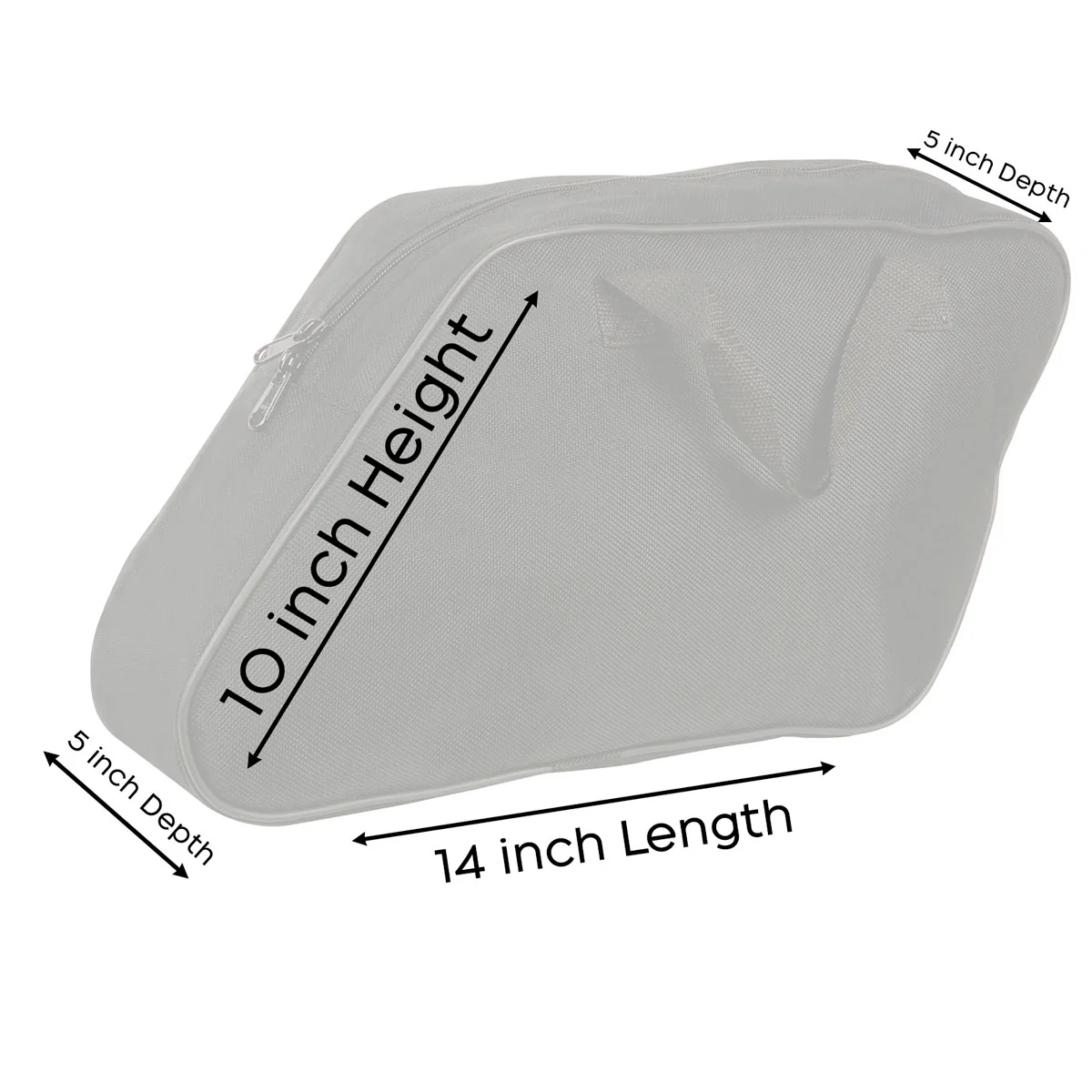 Milwaukee Leather MP8150 Black Textile Slant Saddlebags Inside Liner - Image 2
