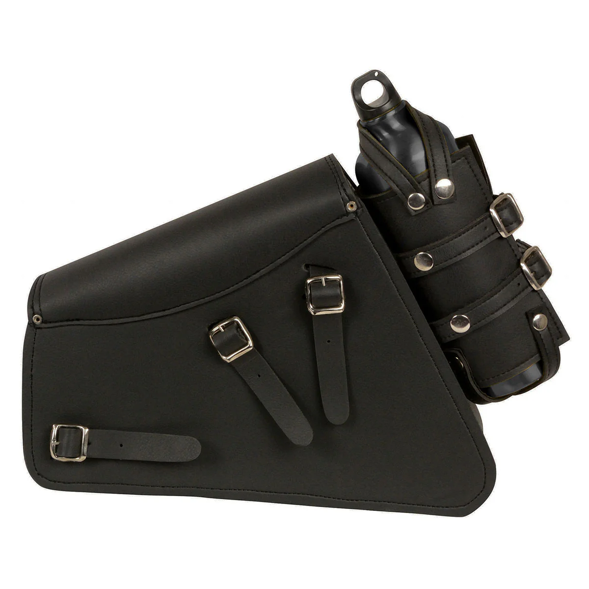 Milwaukee Leather MP8600R Black Right Side 'Conceal and Carry' PVC Swing Arm Bag with Bottle Holder - Image 2