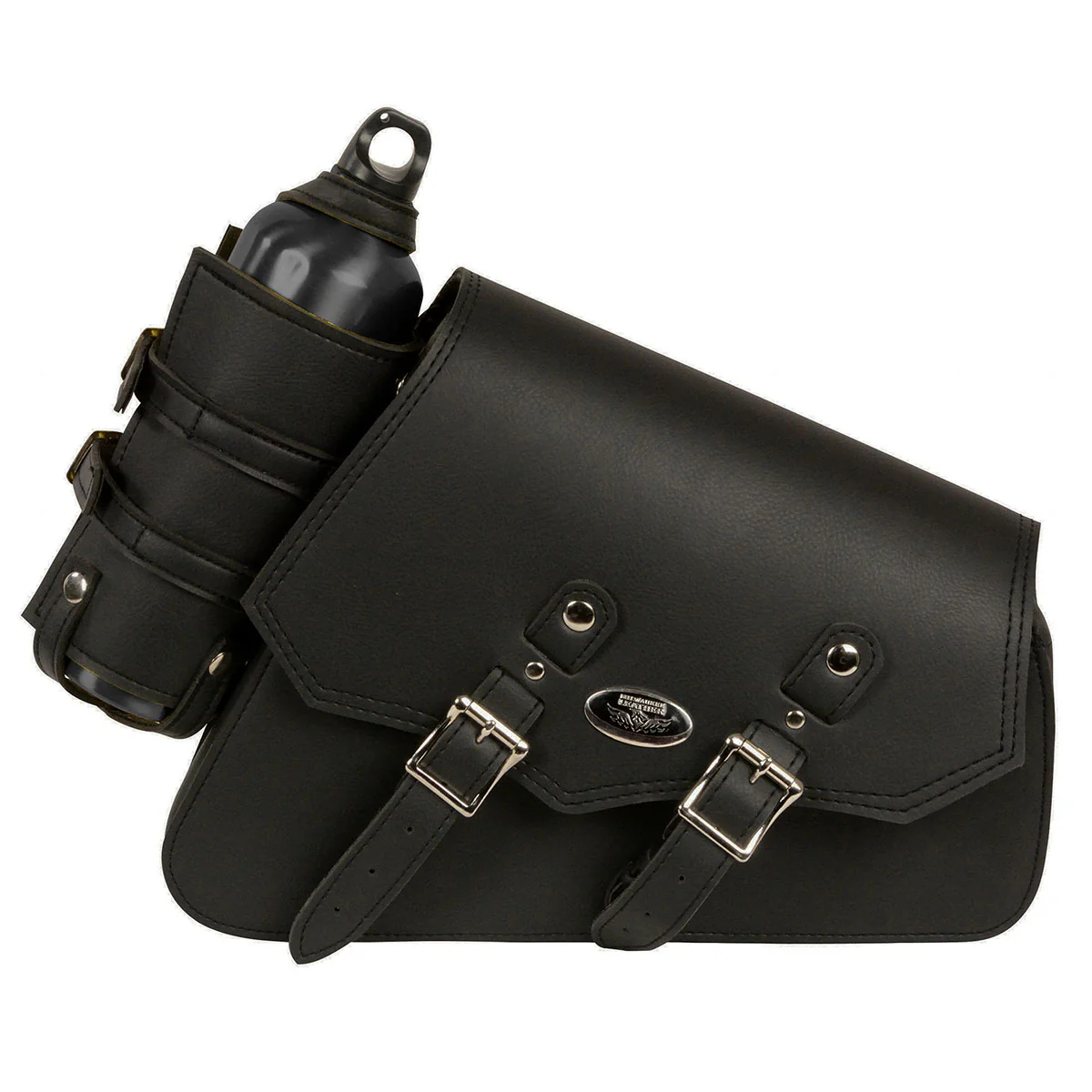 Milwaukee Leather MP8600R Black Right Side 'Conceal and Carry' PVC Swing Arm Bag with Bottle Holder - Image 3