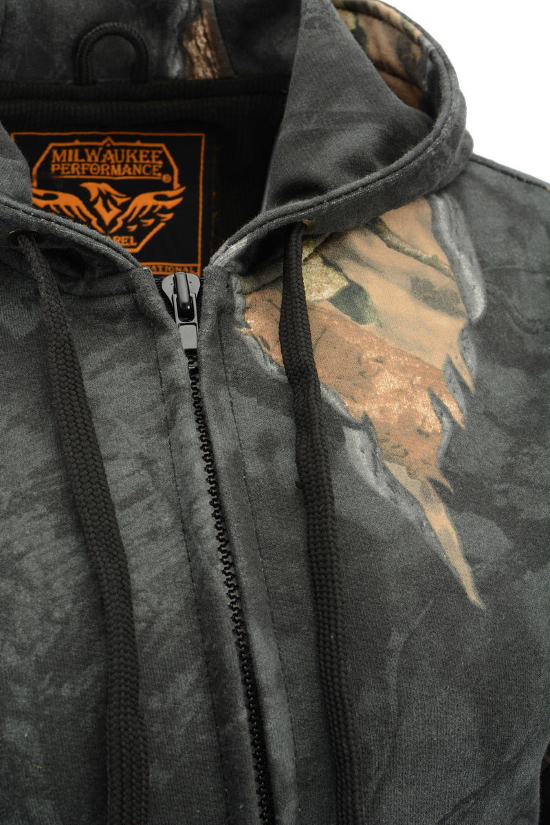 Milwaukee Leather MPL2779 Women's Mossy Oak Eclipse Zipper Front Hoodie - Image 4