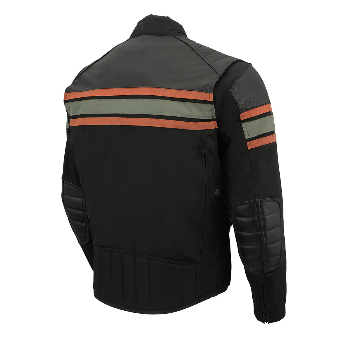 Milwaukee Leather MPM1751 Burnt Orange Leather and Textile Armored Motorcycle Jacket for Men - All Season - Image 14