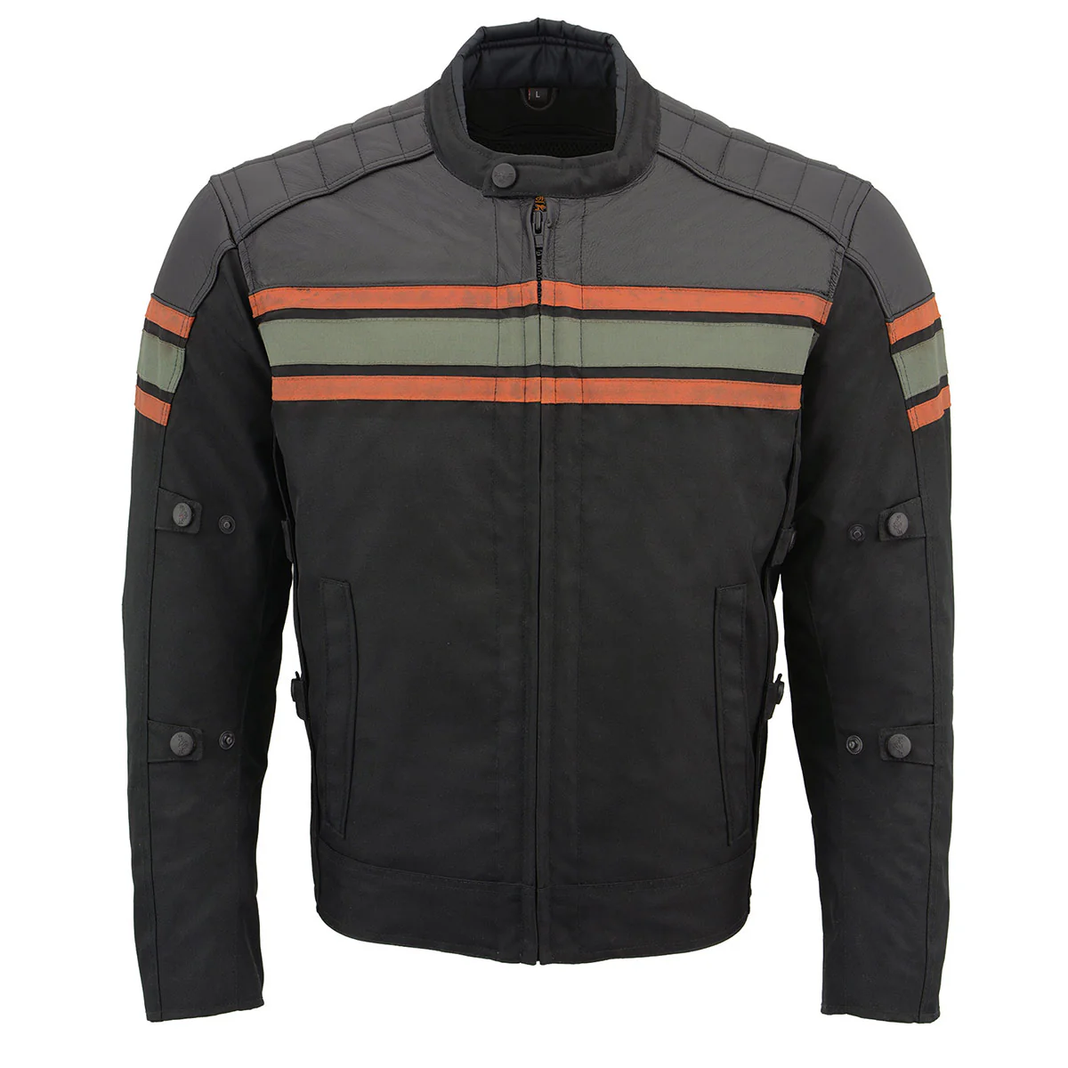 Milwaukee Leather MPM1751 Burnt Orange Leather and Textile Armored Motorcycle Jacket for Men - All Season - Image 15