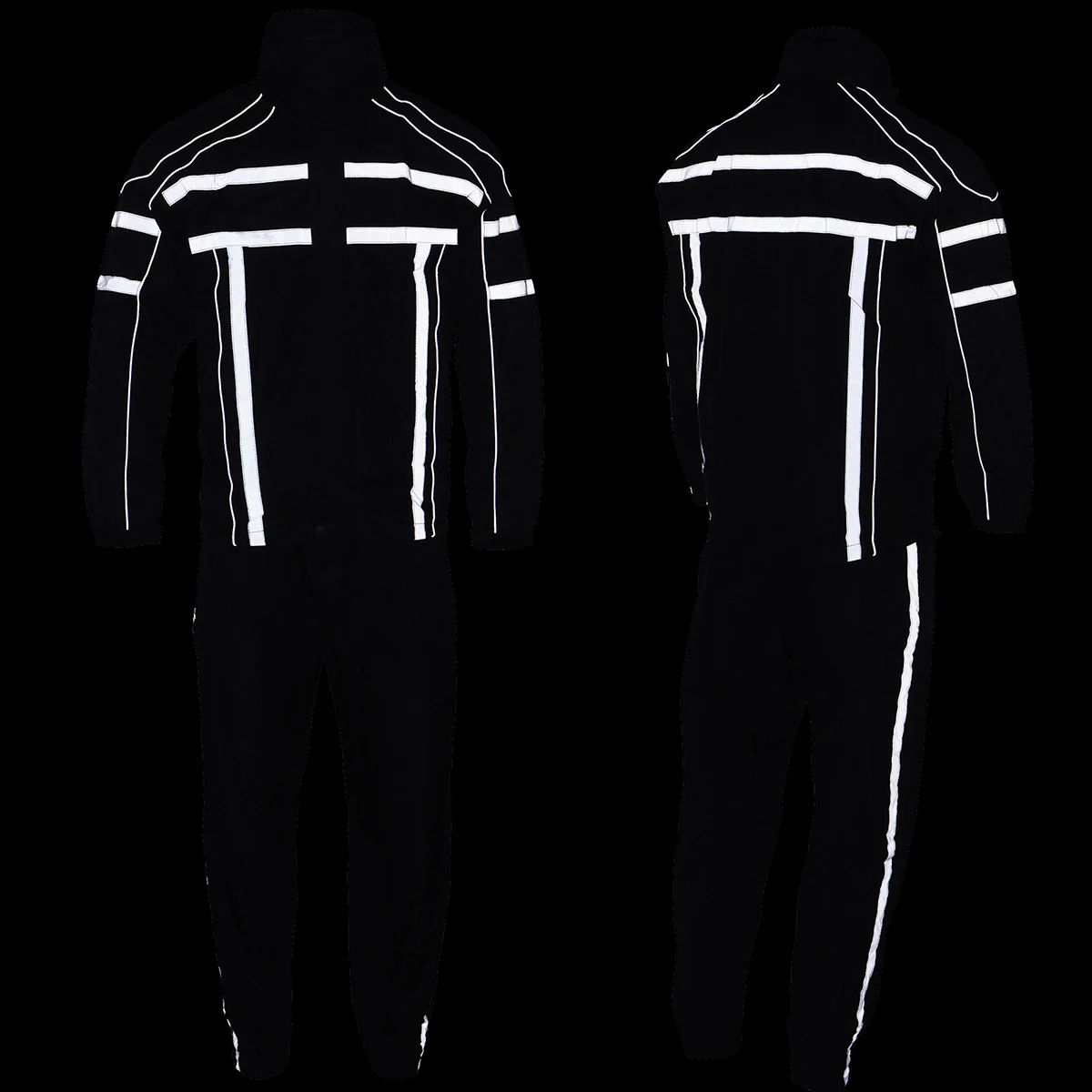 NexGen SH2331 Men's Black Water Resistant Rain Suit with Reflective Tape - Image 13