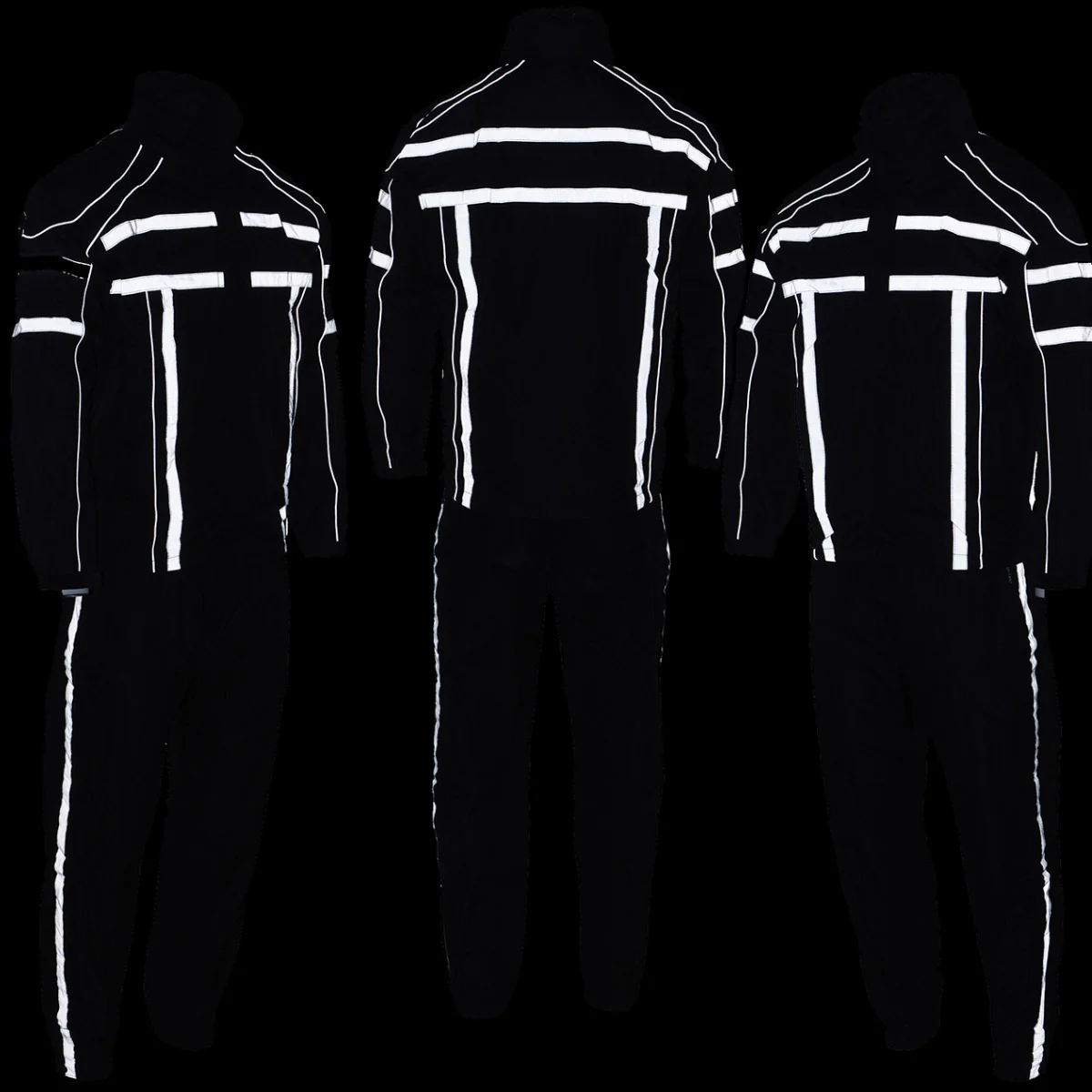 NexGen SH2331 Men's Black Water Resistant Rain Suit with Reflective Tape - Image 14