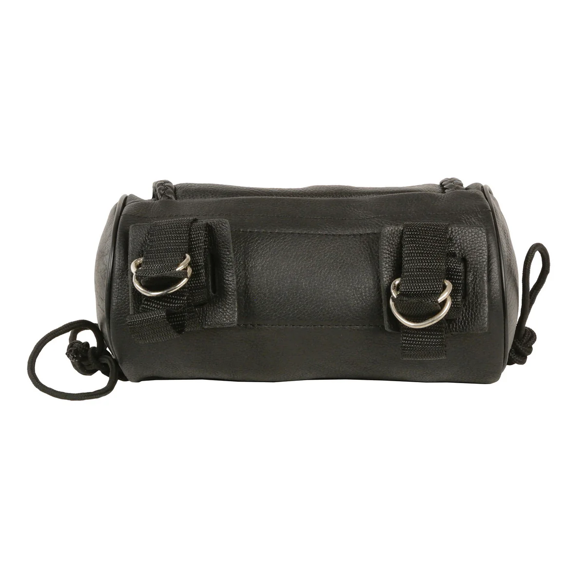 Milwaukee Leather SH495 Black Soft Leather Braided Medium Size Tool Pouch for Motorcycles - Image 2