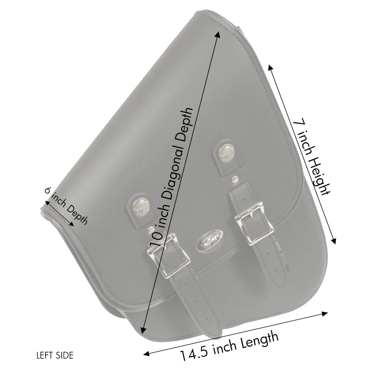 Milwaukee Performance SH640 Black Left Side Tall Slanted PVC Swing Arm Bag with Buffalo Snaps - Image 4