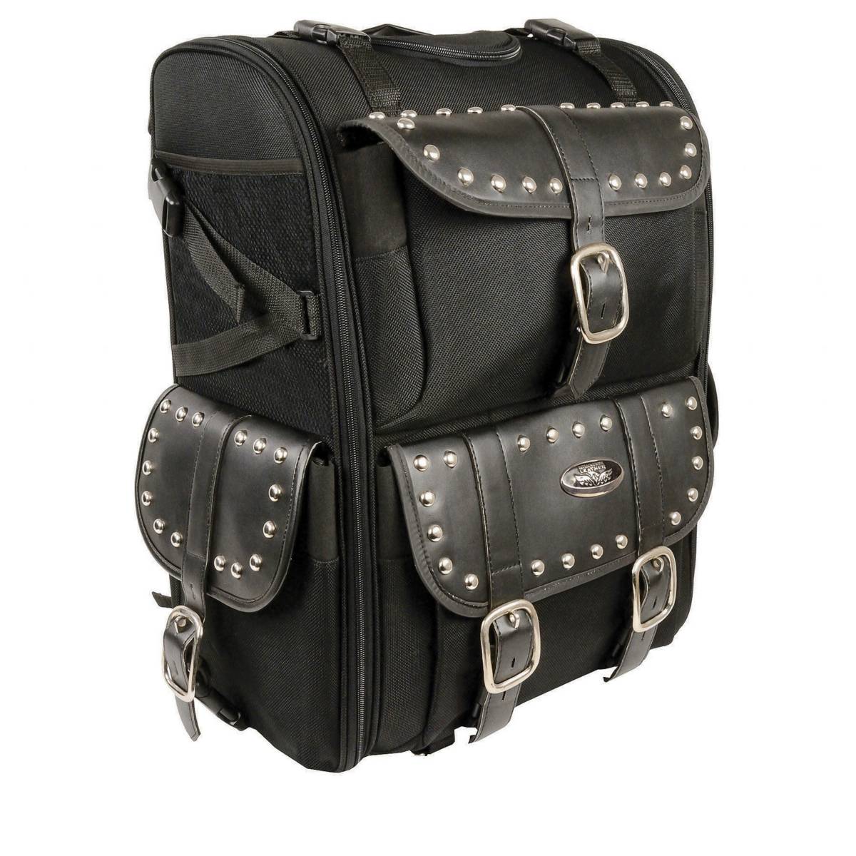 Milwaukee Performance SH673 X-Large Black Textile 2-Piece Studded Motorcycle Touring Pack - Image 8