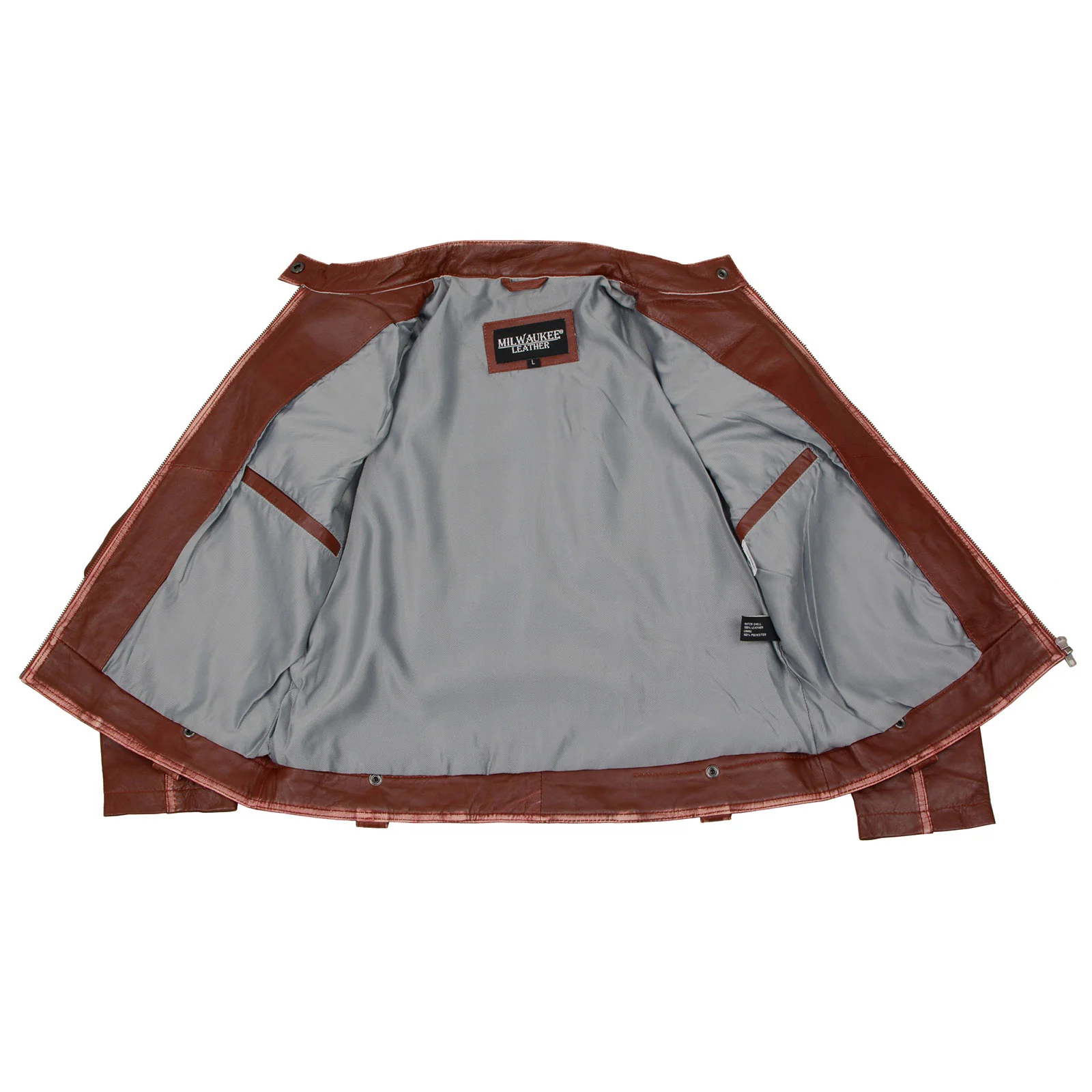 Milwaukee Leather SFL2830 Women's Maroon Sheepskin Scuba Style Fashion Leather Jacket - Image 4