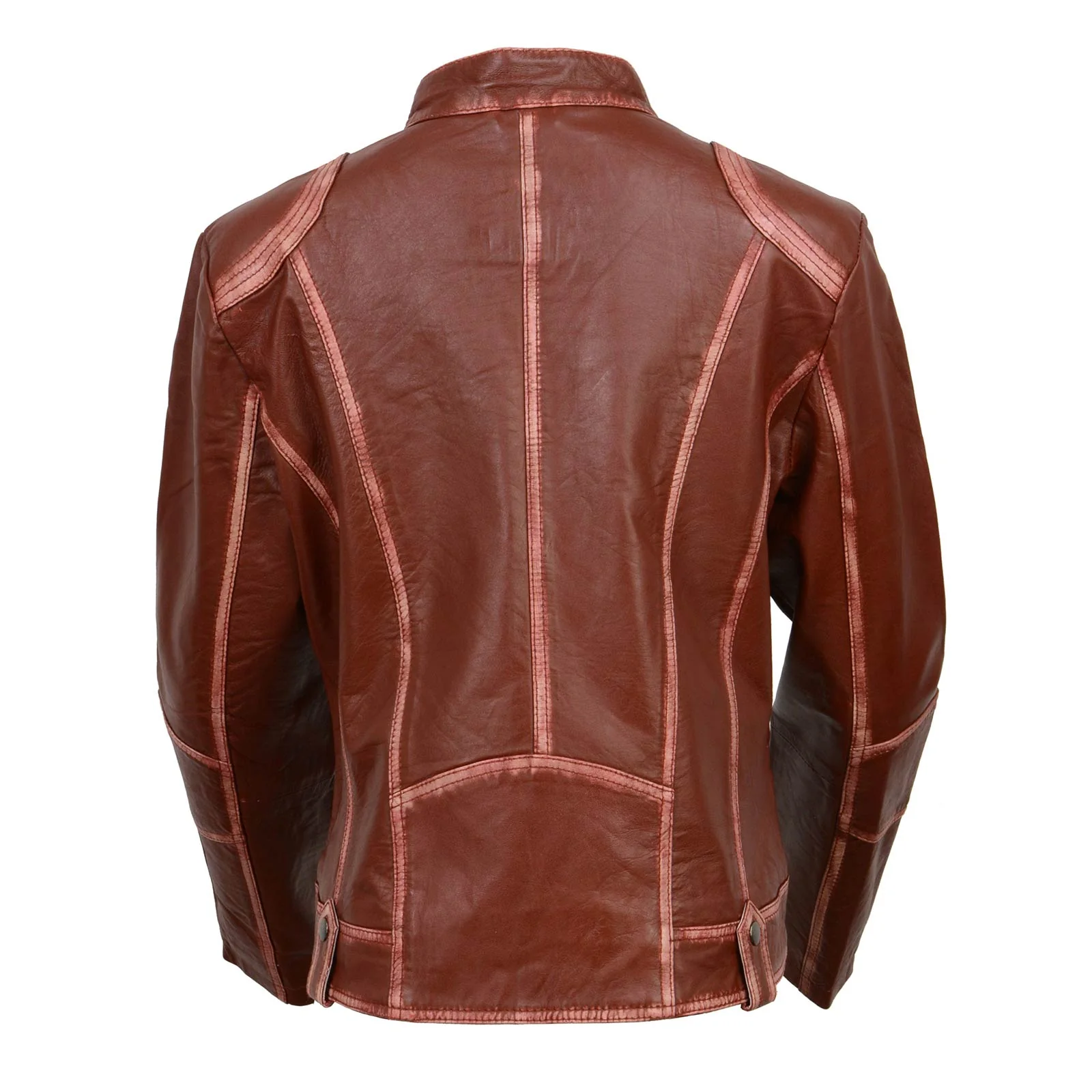 Milwaukee Leather SFL2830 Women's Maroon Sheepskin Scuba Style Fashion Leather Jacket - Image 5