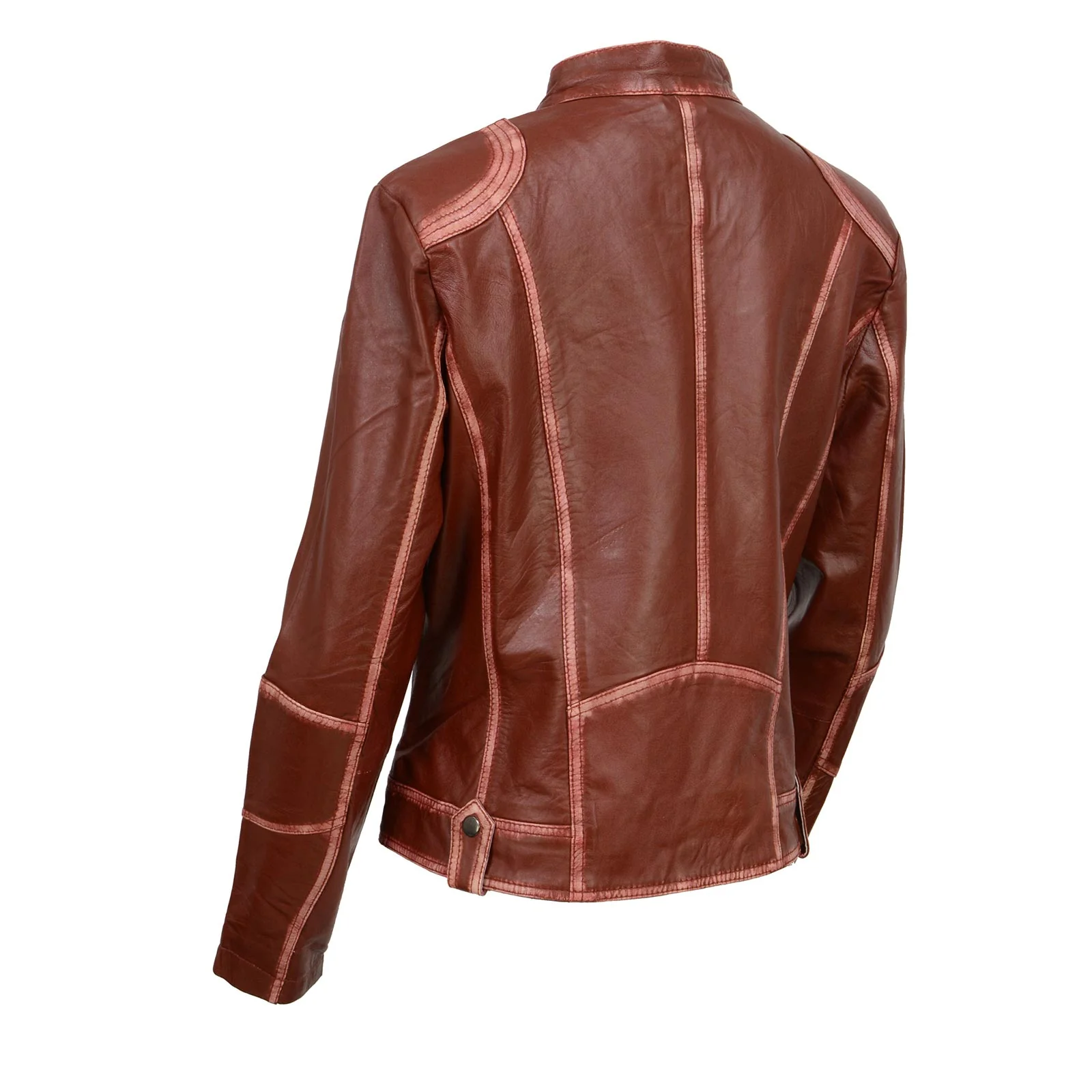 Milwaukee Leather SFL2830 Women's Maroon Sheepskin Scuba Style Fashion Leather Jacket - Image 6