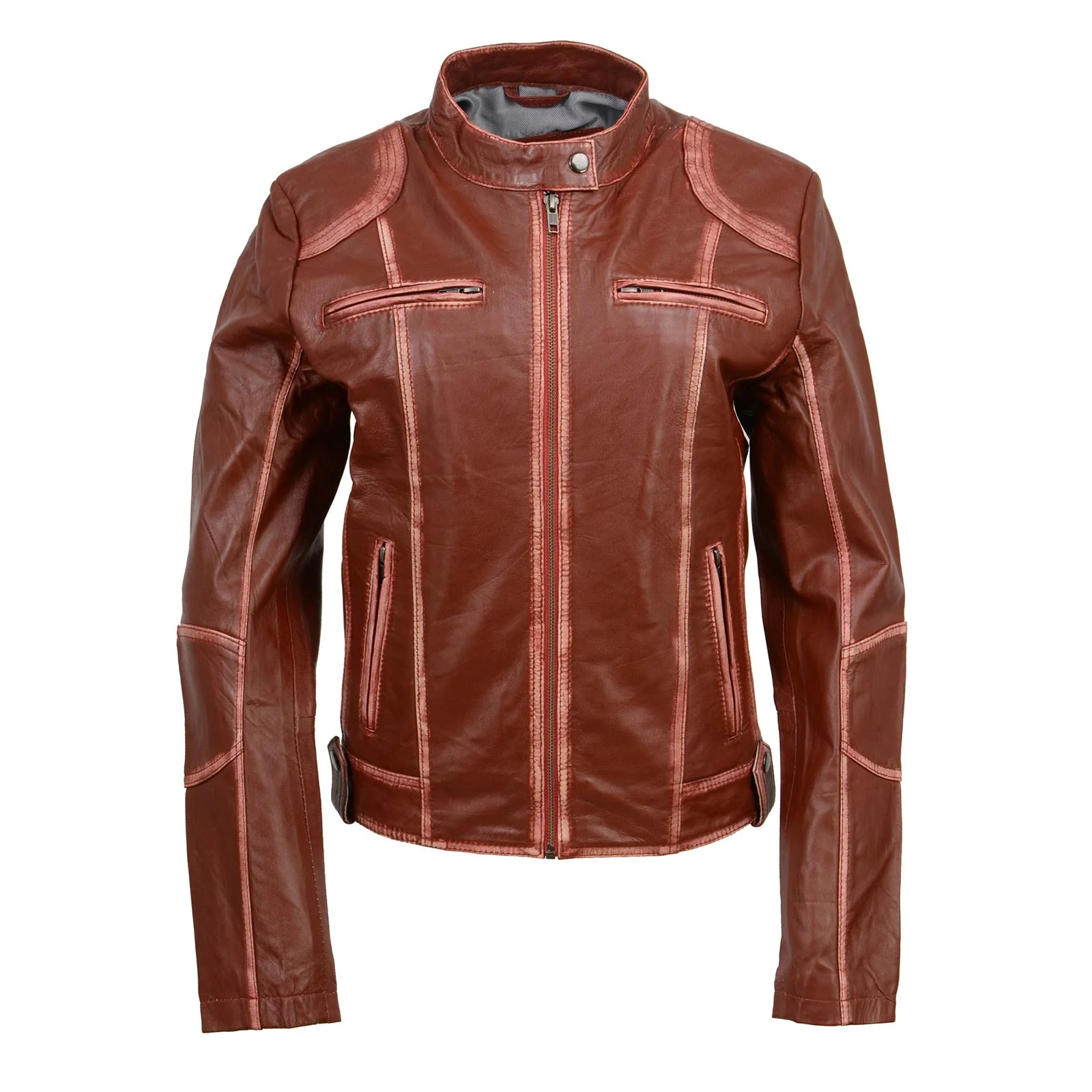 Milwaukee Leather SFL2830 Women's Maroon Sheepskin Scuba Style Fashion Leather Jacket - Image 9