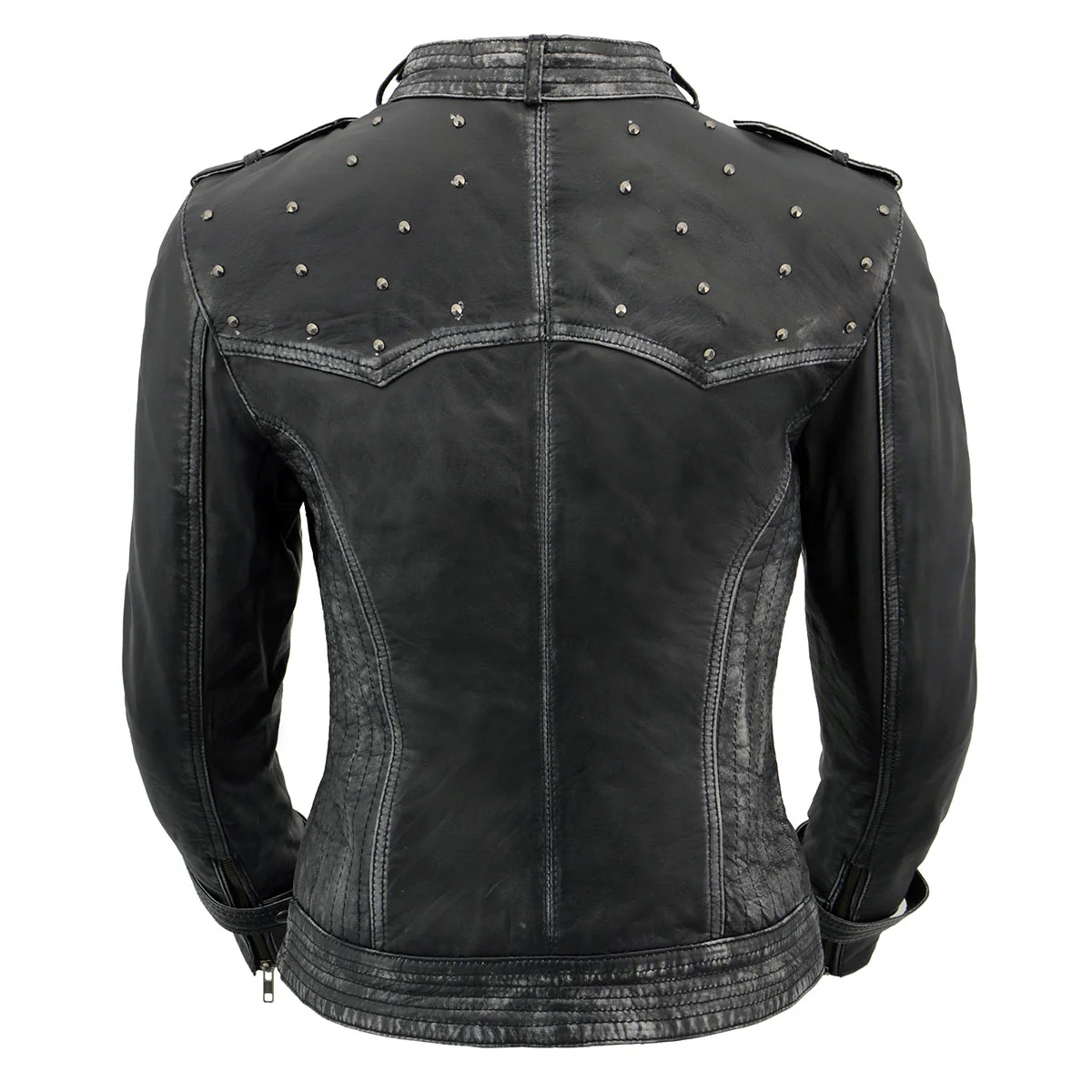 Milwaukee Leather SFL2840 Women's Maiden Black Premium Sheepskin Motorcycle Fashion Leather Jacket with Studs - Image 2