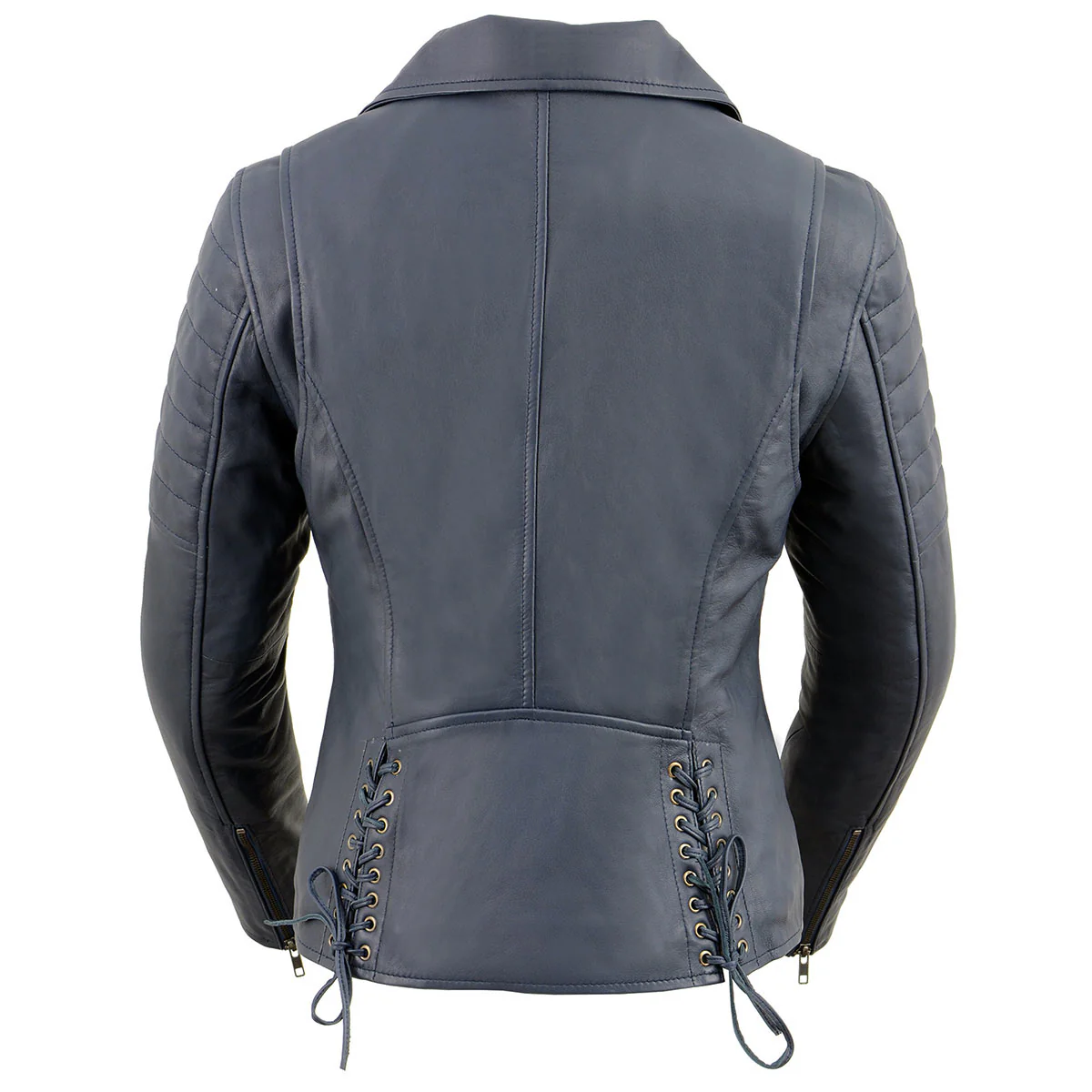Milwaukee Leather Women's Duchess Blue Motorcycle Style Fashion Casual Leather Jacket SFL2870 - Image 2
