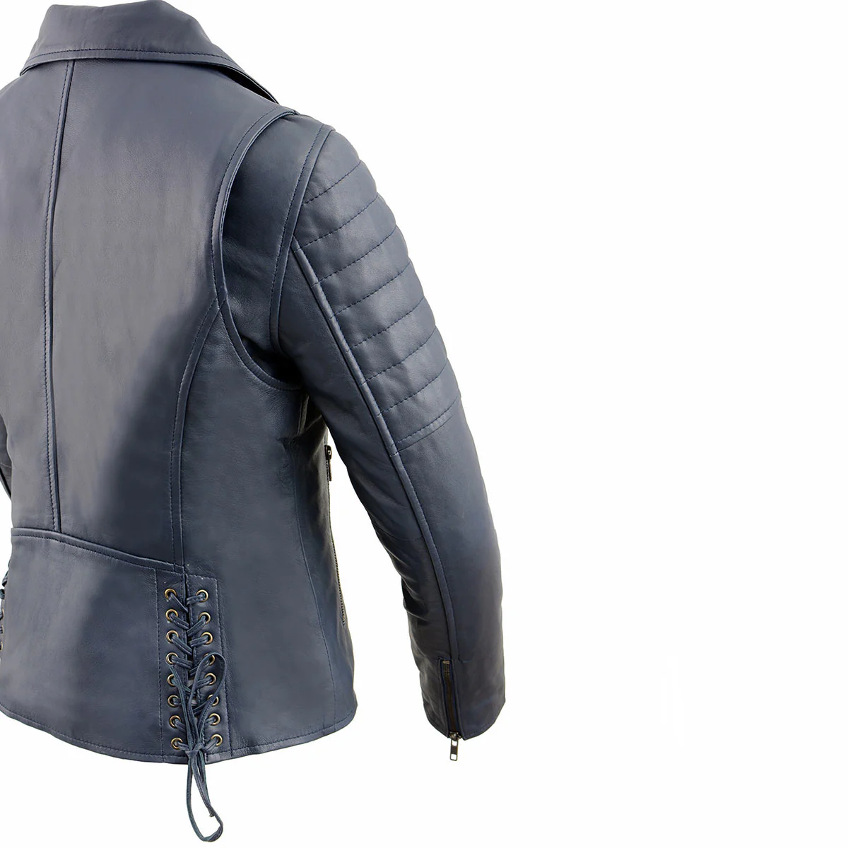 Milwaukee Leather Women's Duchess Blue Motorcycle Style Fashion Casual Leather Jacket SFL2870 - Image 8
