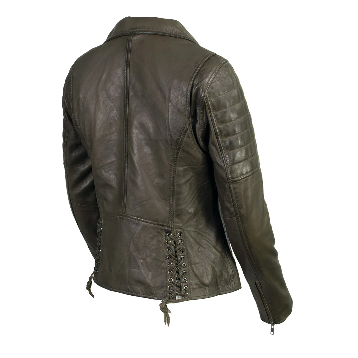 Milwaukee Leather Women's Duchess Olive Motorcycle Style Fashion Casual Leather Jacket SFL2870 - Image 12