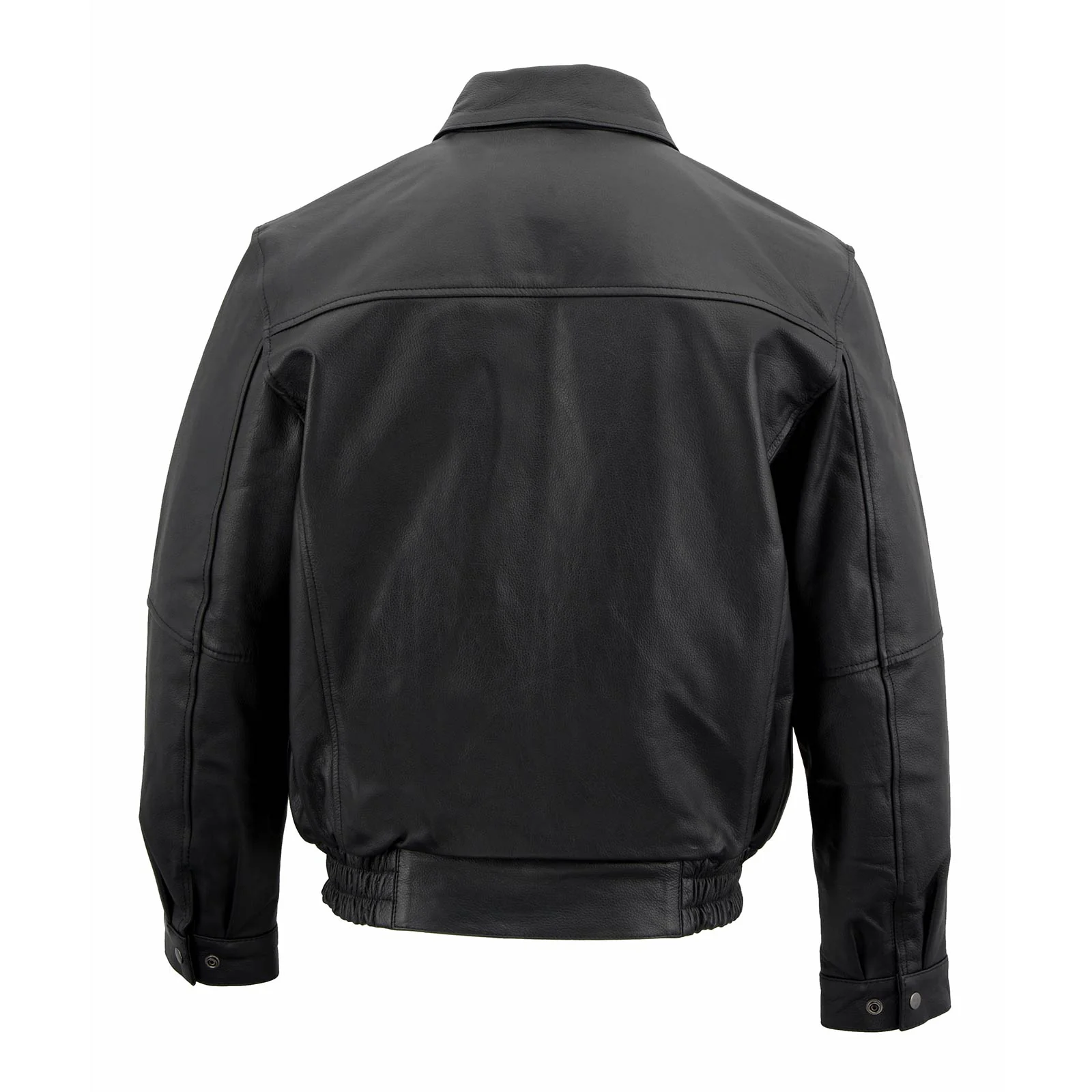 Milwaukee Leather Men's Classic Black Bomber Leather Jacket SFM1519 - Image 2