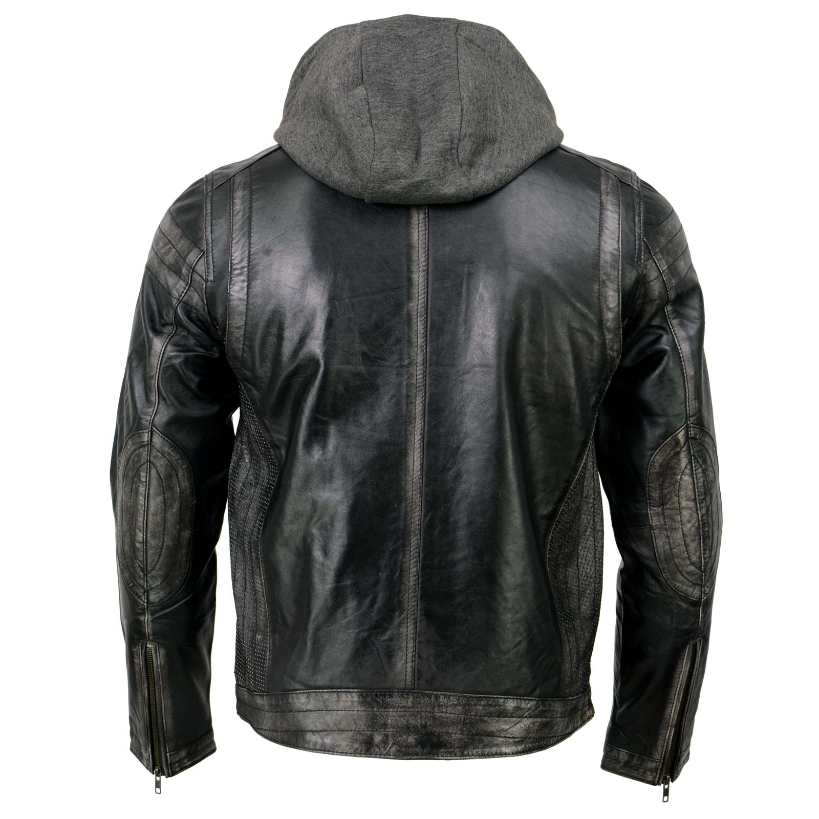 Milwaukee Leather SFM1846 Men's Black Fashion Casual Leather Jacket with Removable Hoodie - Image 16