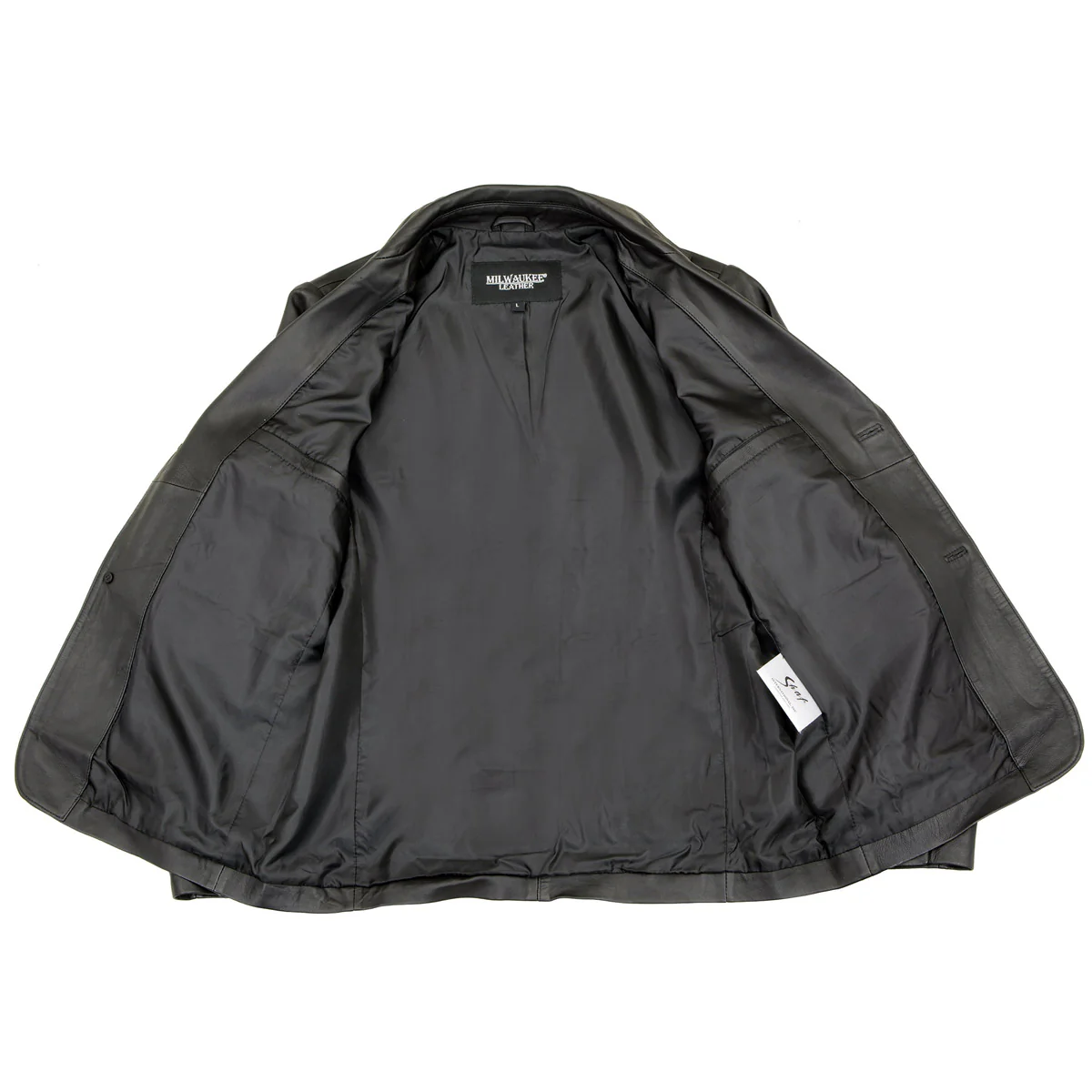 Milwaukee Leather SFM1880 Men's Black 2-Button Closure Car Coat Blazer Leather Jacket - Image 4