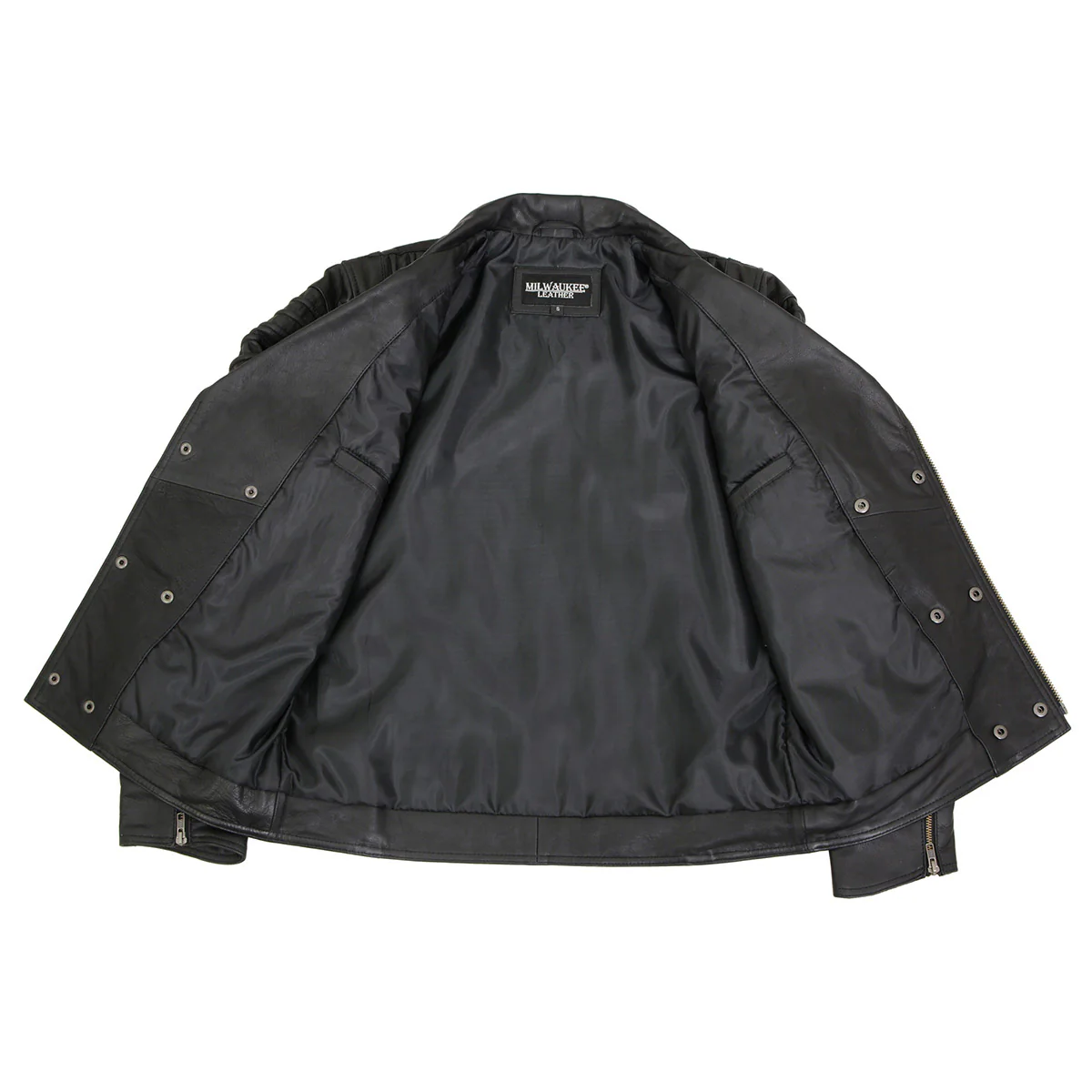 Milwaukee Leather SFM1885 Men's Black Leather Fashion Jacket with Piping Design - Image 14